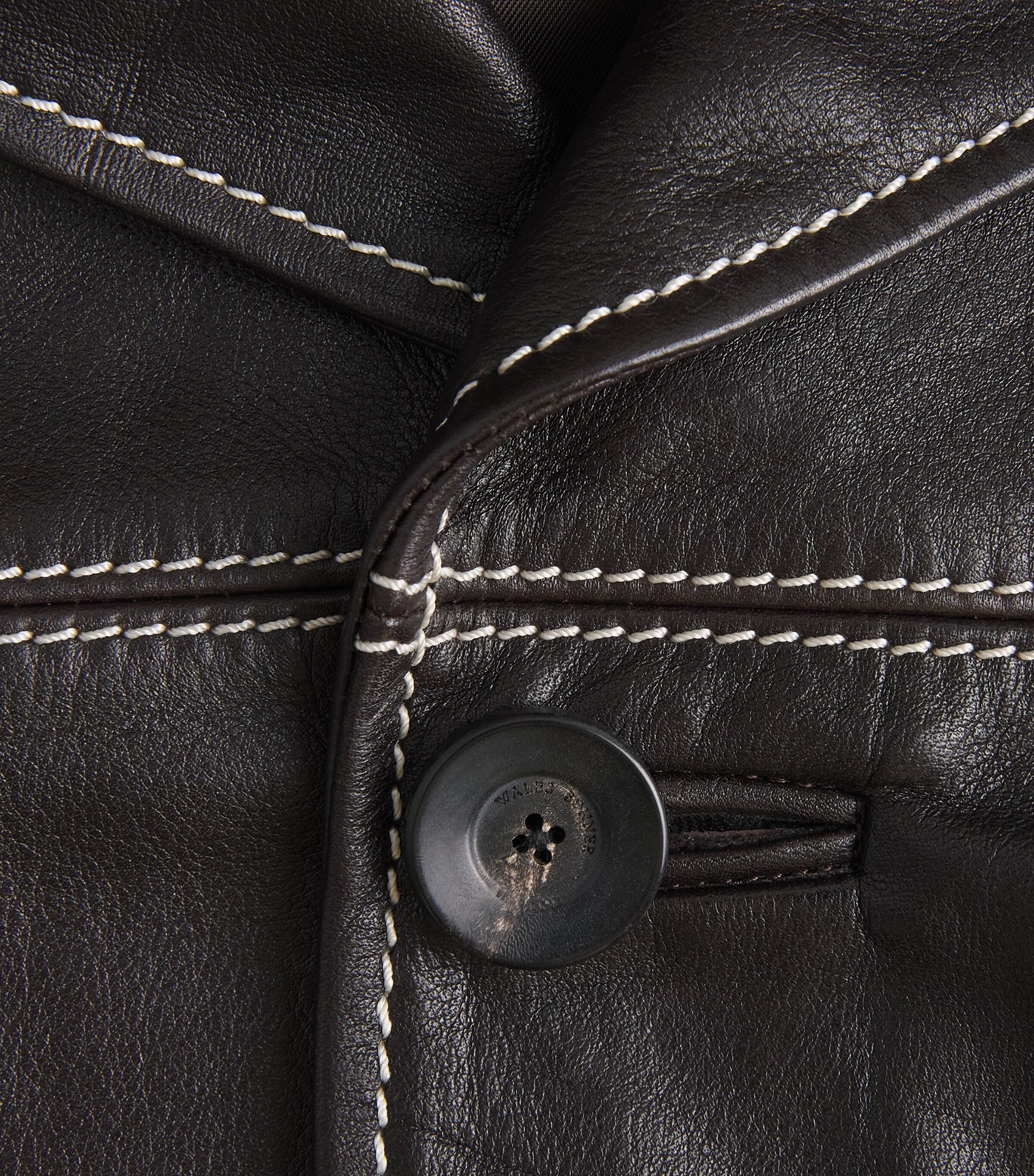 Wales Bonner Brown Topstitched Leather Jacket | Harrods US
