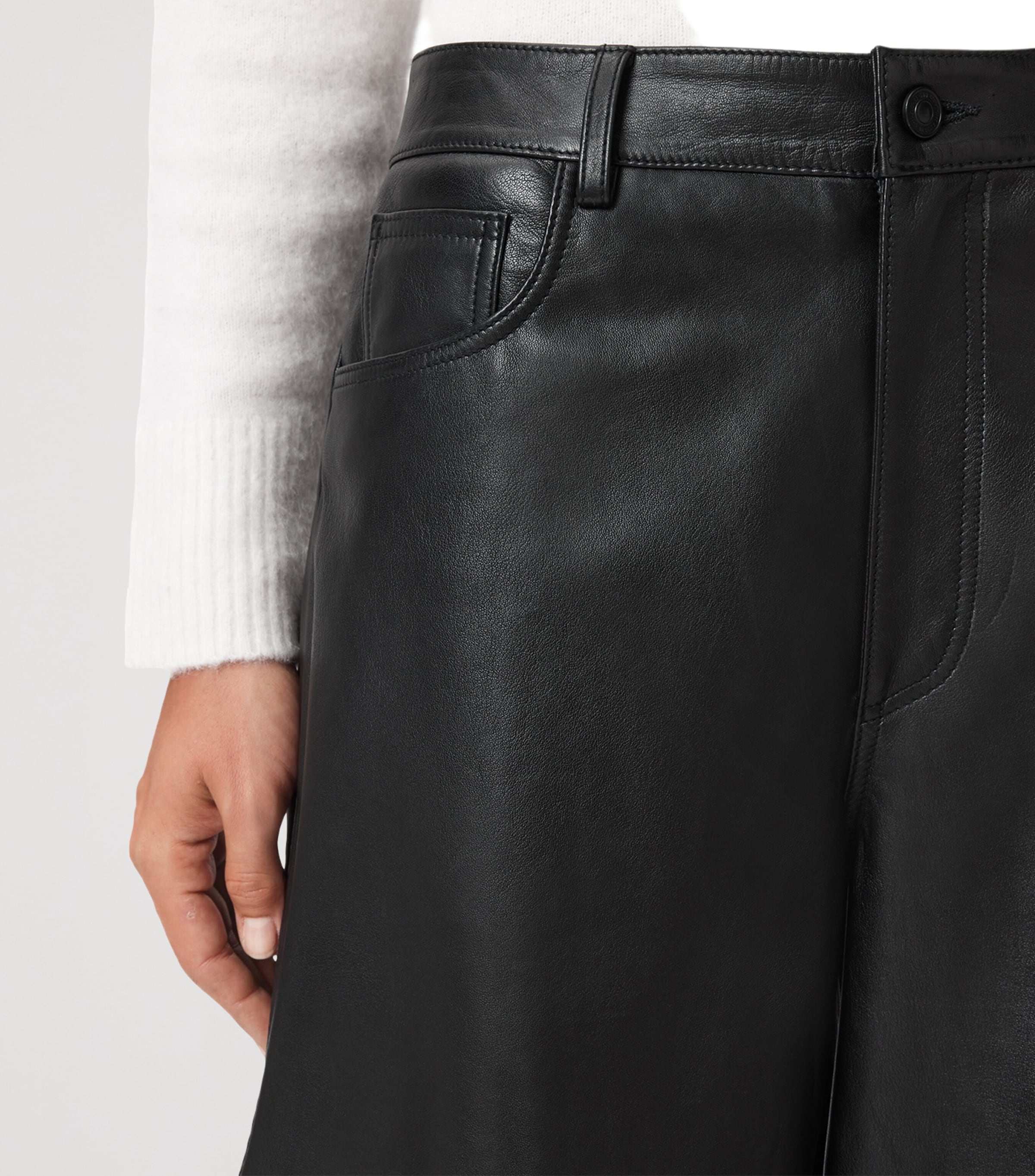 Leather Jett Lea Trousers BLACK Image 10