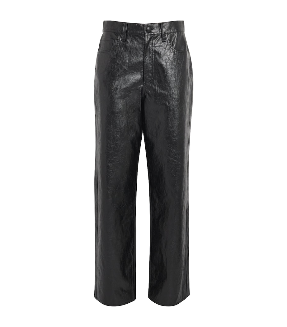 Faux Leather Shea Trousers BLACK Image 1