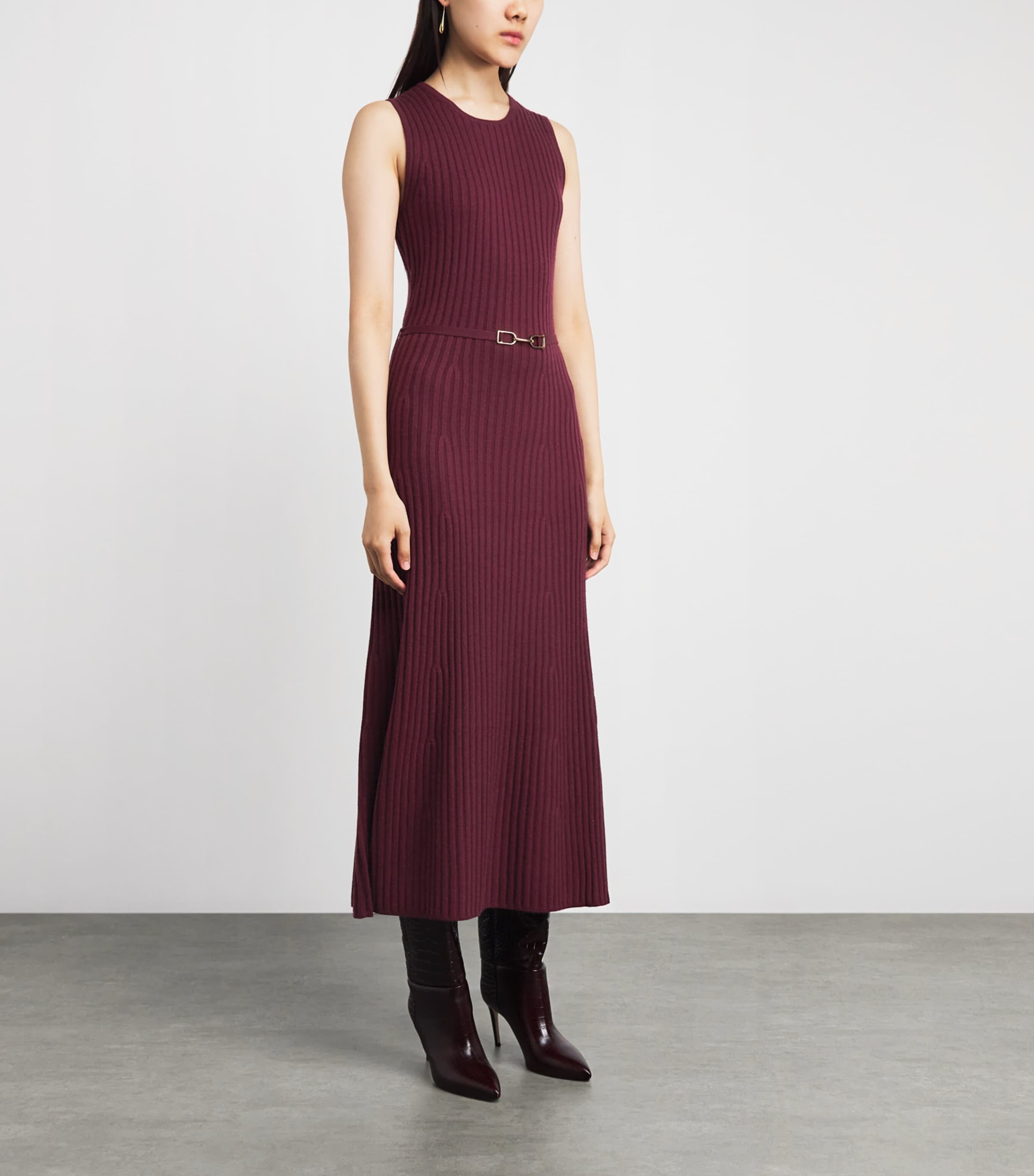 Gabriela Hearst Womens Merino Wool-Cashmere Meier Knit Dress Bdx Bordeaux Image 6