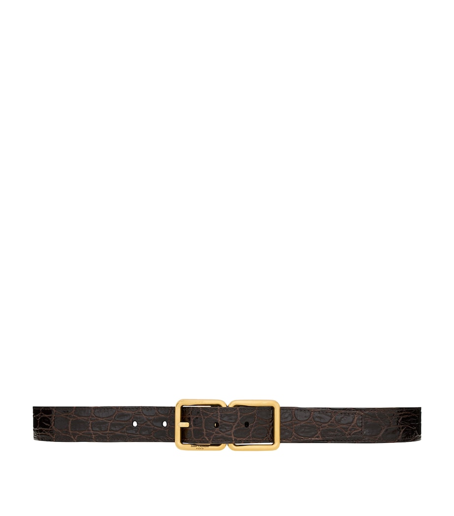 Leather Croc-Embossed Belt 2146 Image 1