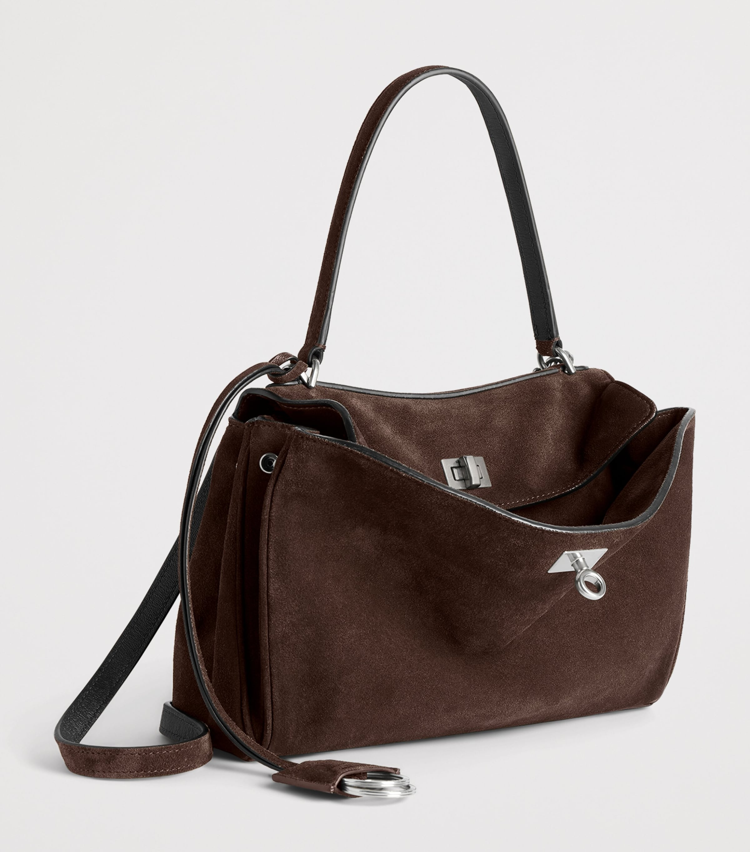 Balenciaga Womens Small Suede Rodeo Top-Handle Bag Image 3