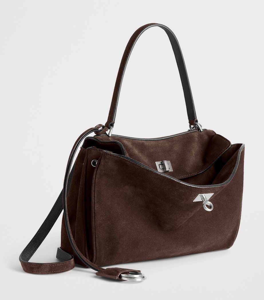 Balenciaga Womens Small Suede Rodeo Top-Handle Bag Image 3