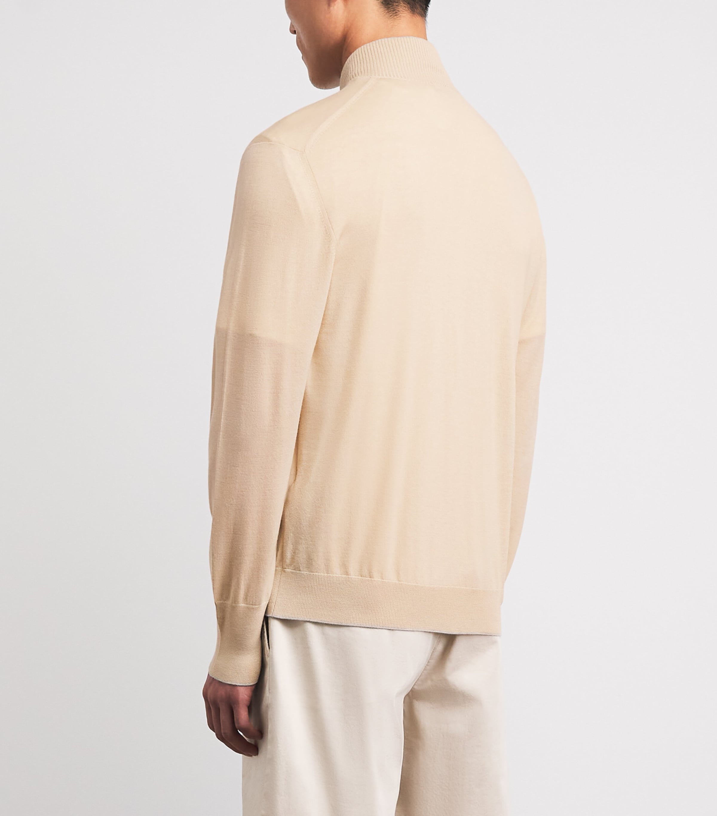 Eleventy Mens Wool Zip-Up Cardigan Coriandolo E Grigio Image 5