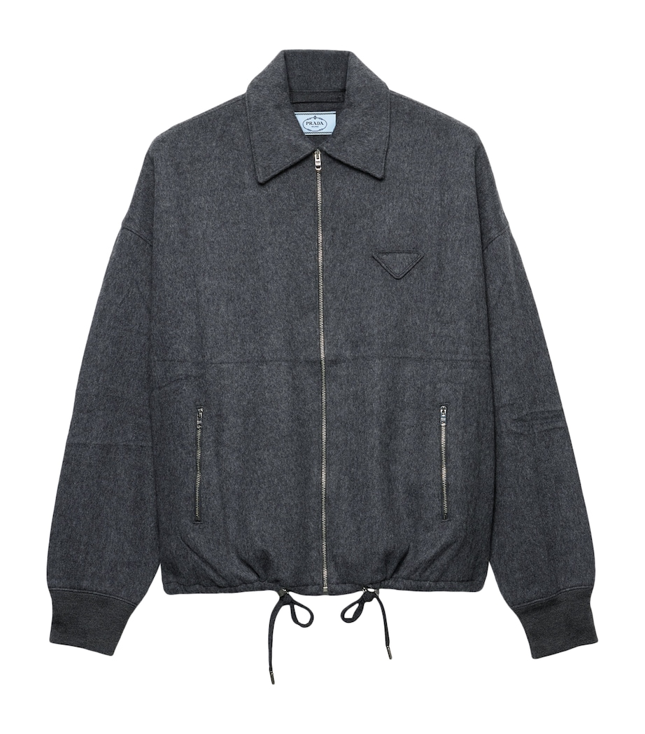 Wool-Cashmere Triangle Bomber Jacket F0480 Image 1