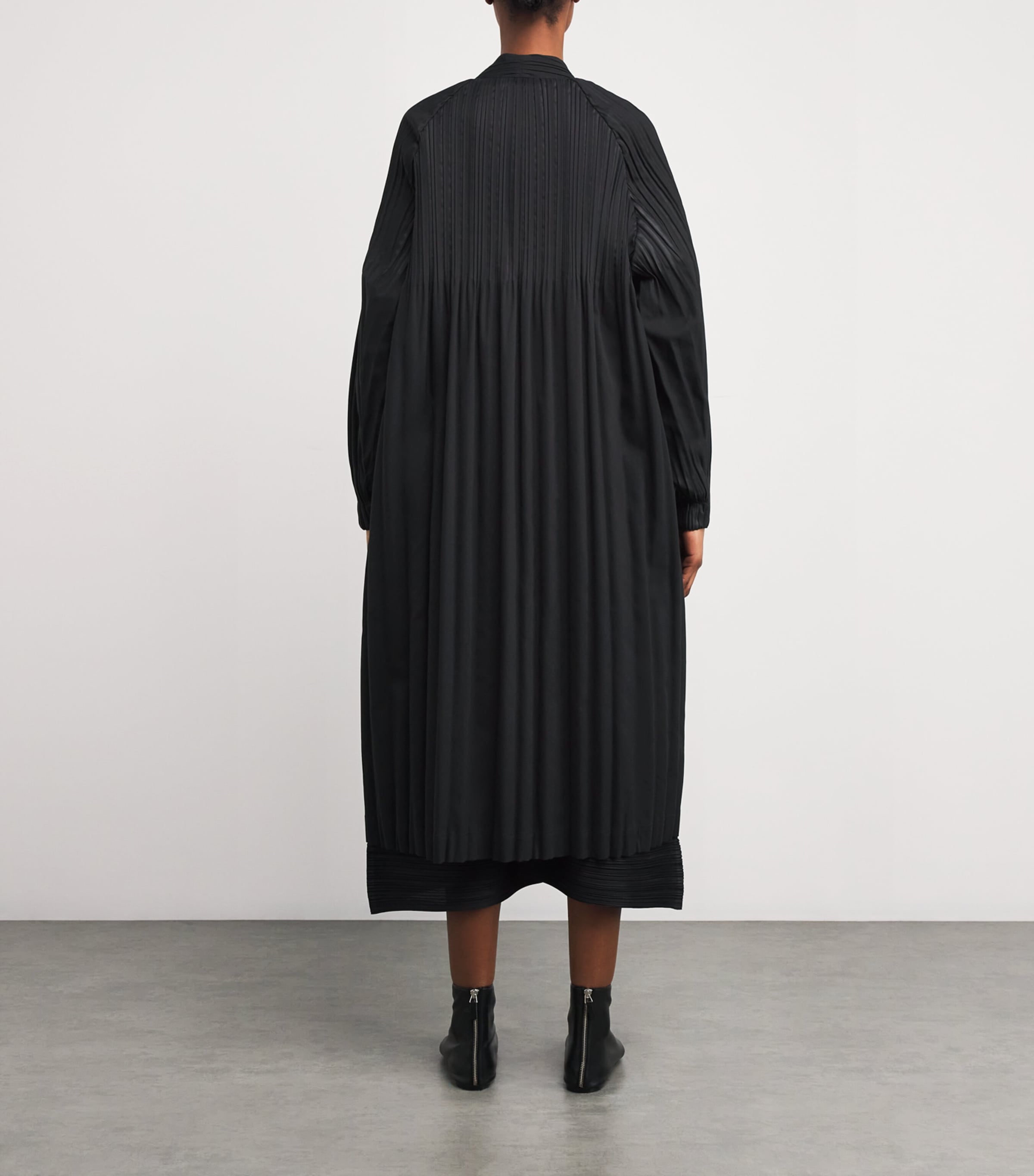 Pleats Please Issey Miyake Smooth Coat Pea Coat | Harrods US