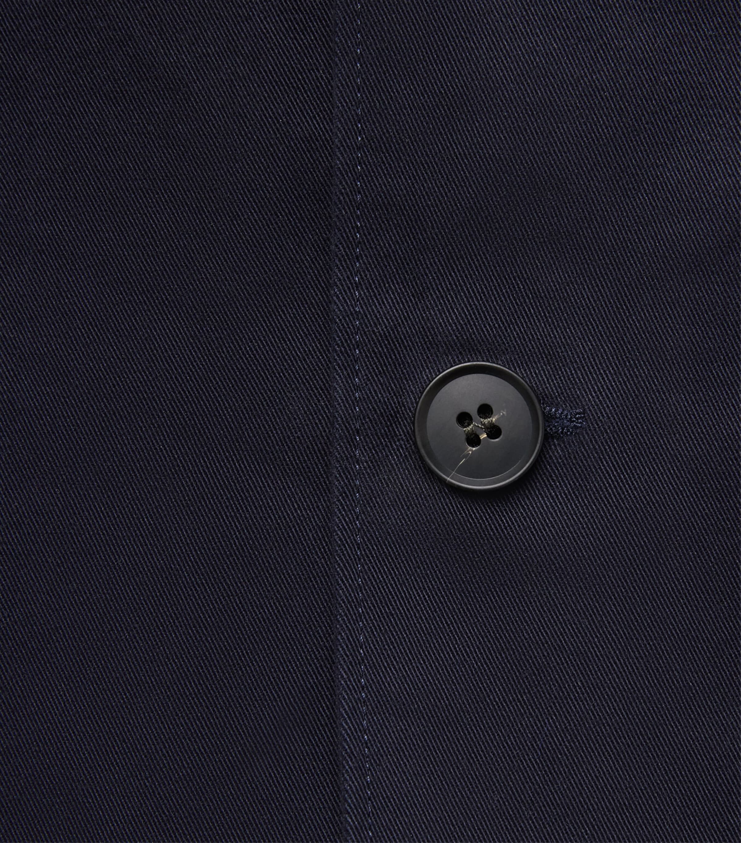 Sunspel Mens Cotton Drill Chore Jacket Navy Image 6