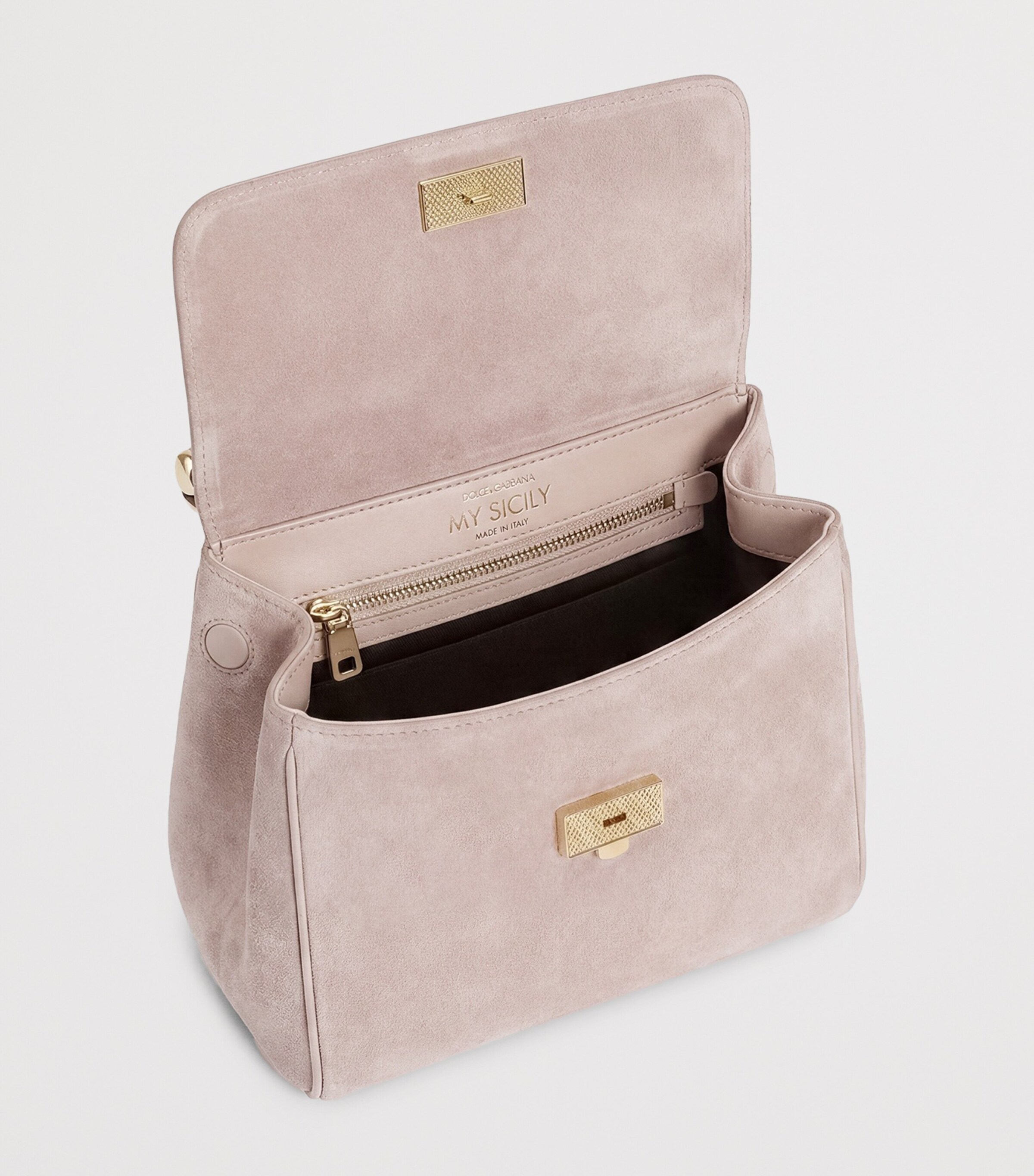 Dolce&Gabbana Suede My Sicily Top-Handle Bag Make Up/make U Image 4