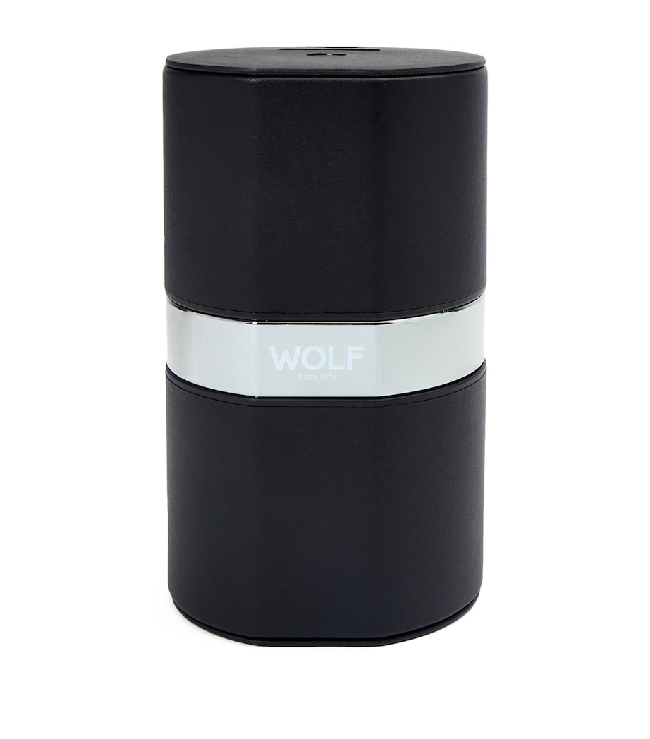 WOLF Vegan Leather The Rocket Watch Winder Black Image 2