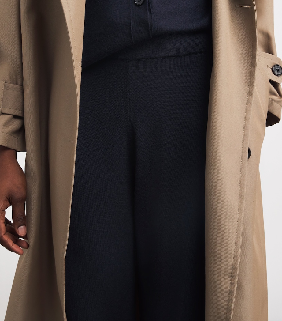 Merino Wool Wide-Leg Trousers 6437 NIGHT SKY Image 6