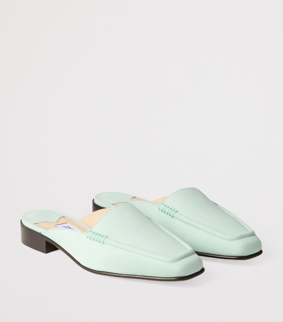 Archive Collection: Flat Nubuck Mules COOL MINT Image 5