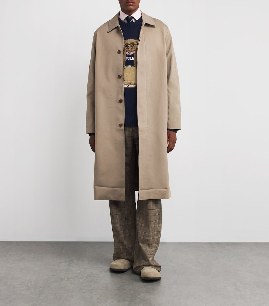 Linen-Cotton Polo Bear Sweater NAVY Image 2