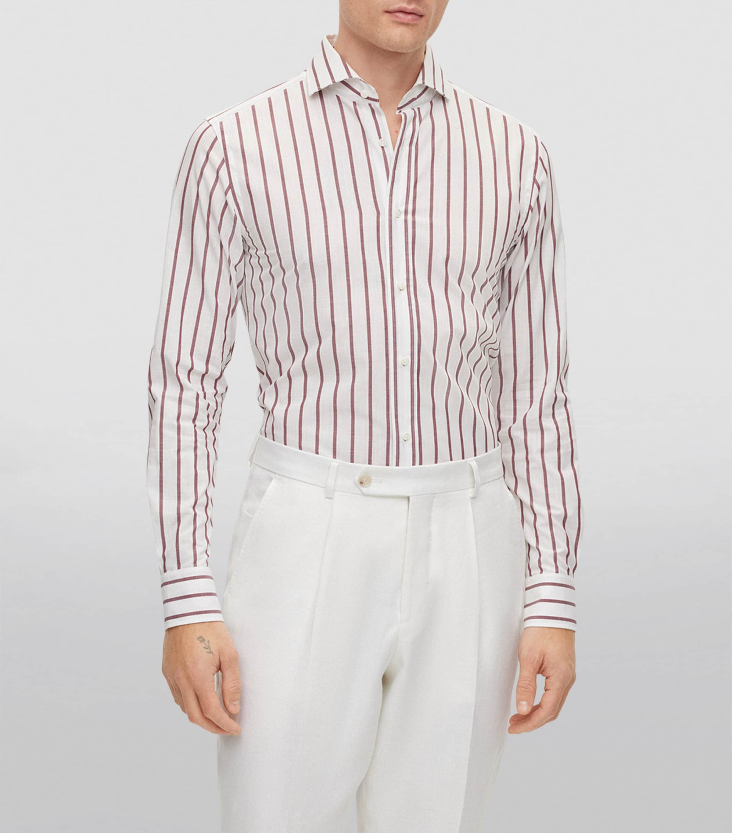 Cotton Striped Shirt 601 Image 3