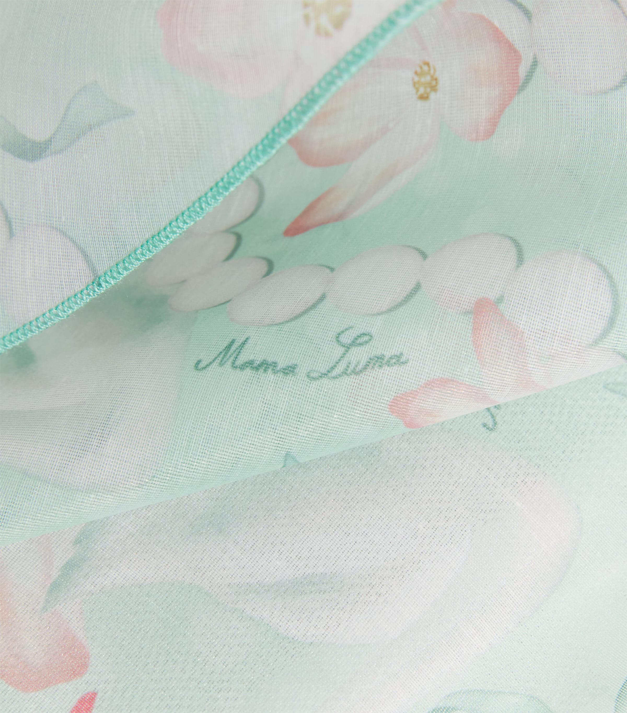 Organza Pearl Print Dress (3-12 Years) MINT Image 3