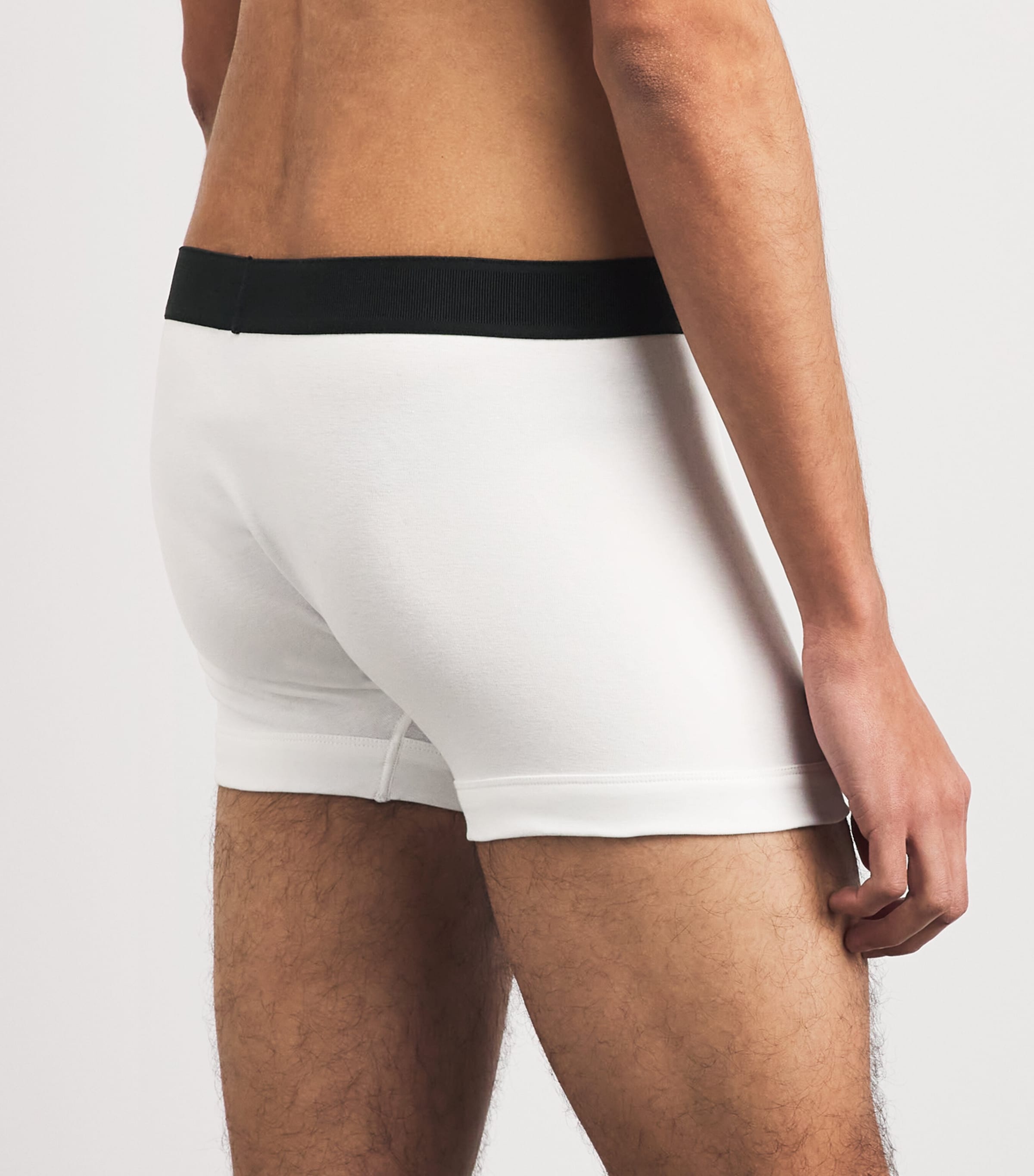 TOM FORD Mens Stretch-Cotton Boxer Briefs (Pack of 2) White / Teal Image 3