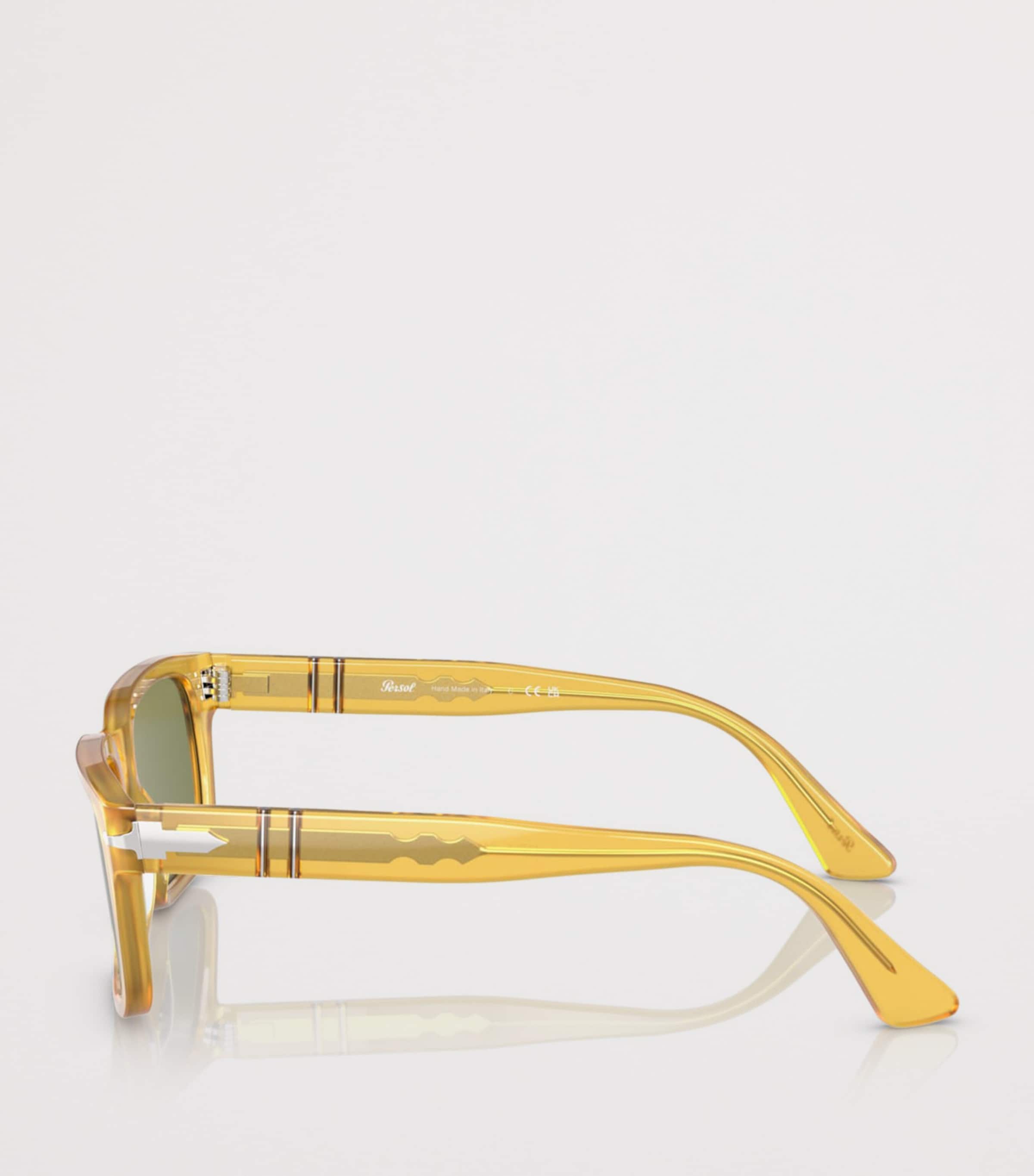 Persol Acetate Rectangle Sunglasses Beige Image 3