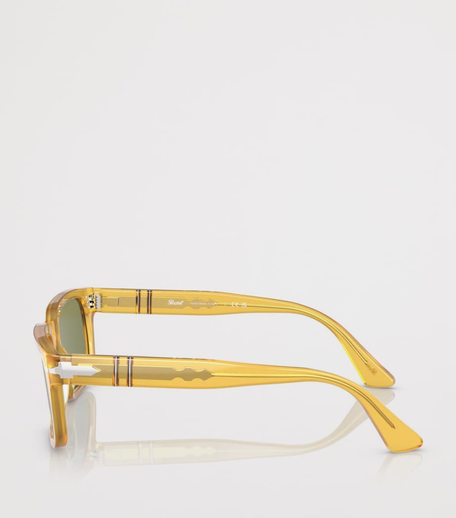 Persol Acetate Rectangle Sunglasses Beige Image 3