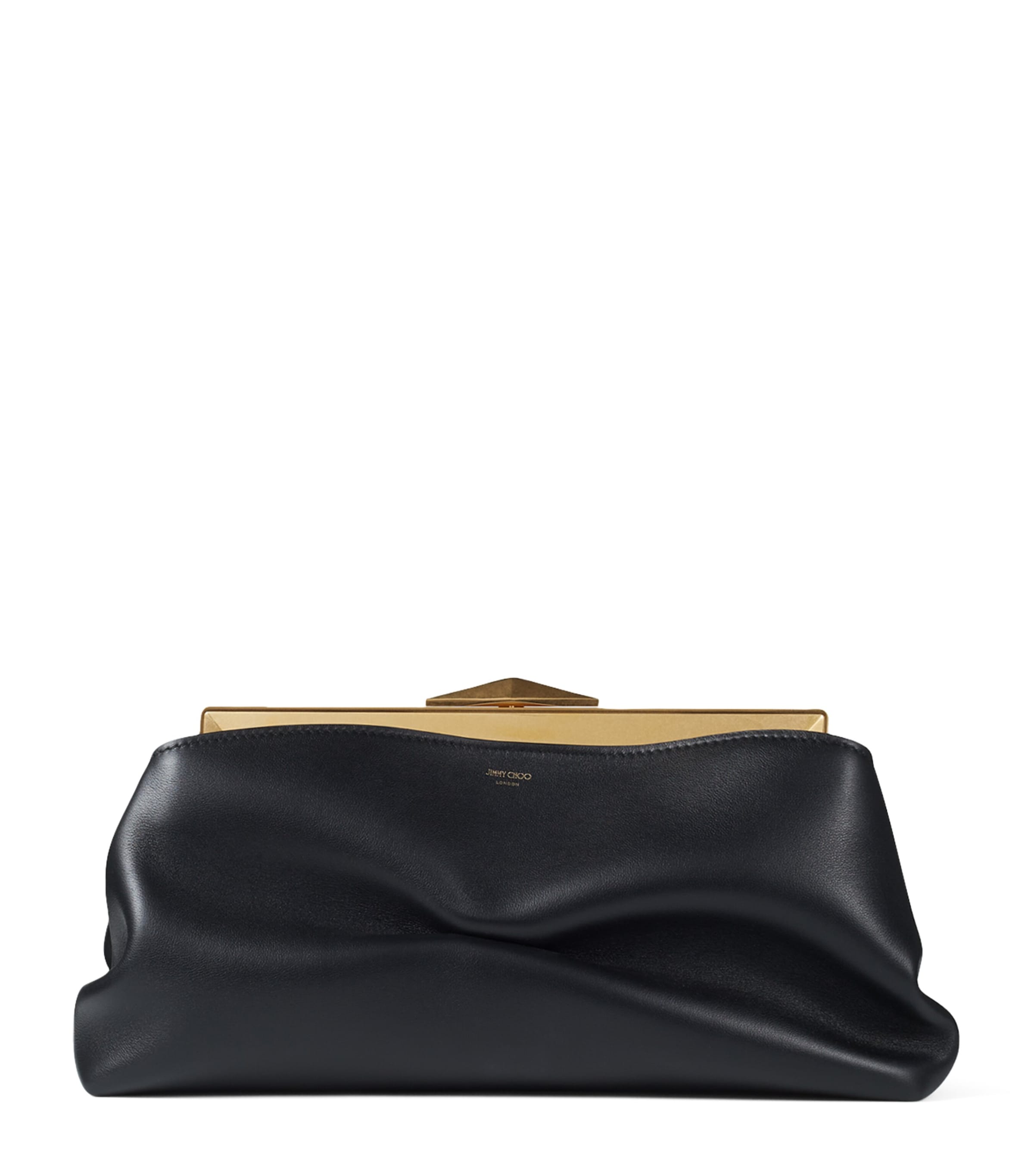 Jimmy Choo Leather Diamond Frame Clutch Bag