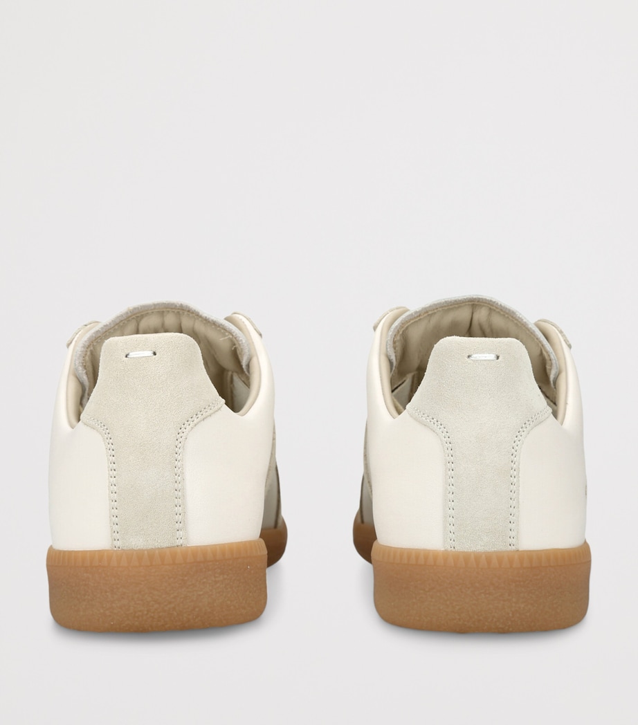 Leather-Suede Replica Sneakers CREAM Image 2