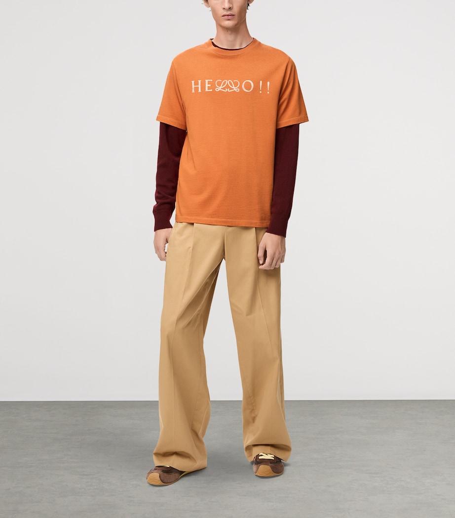 Cotton Anagram T-Shirt ORANGE Image 2
