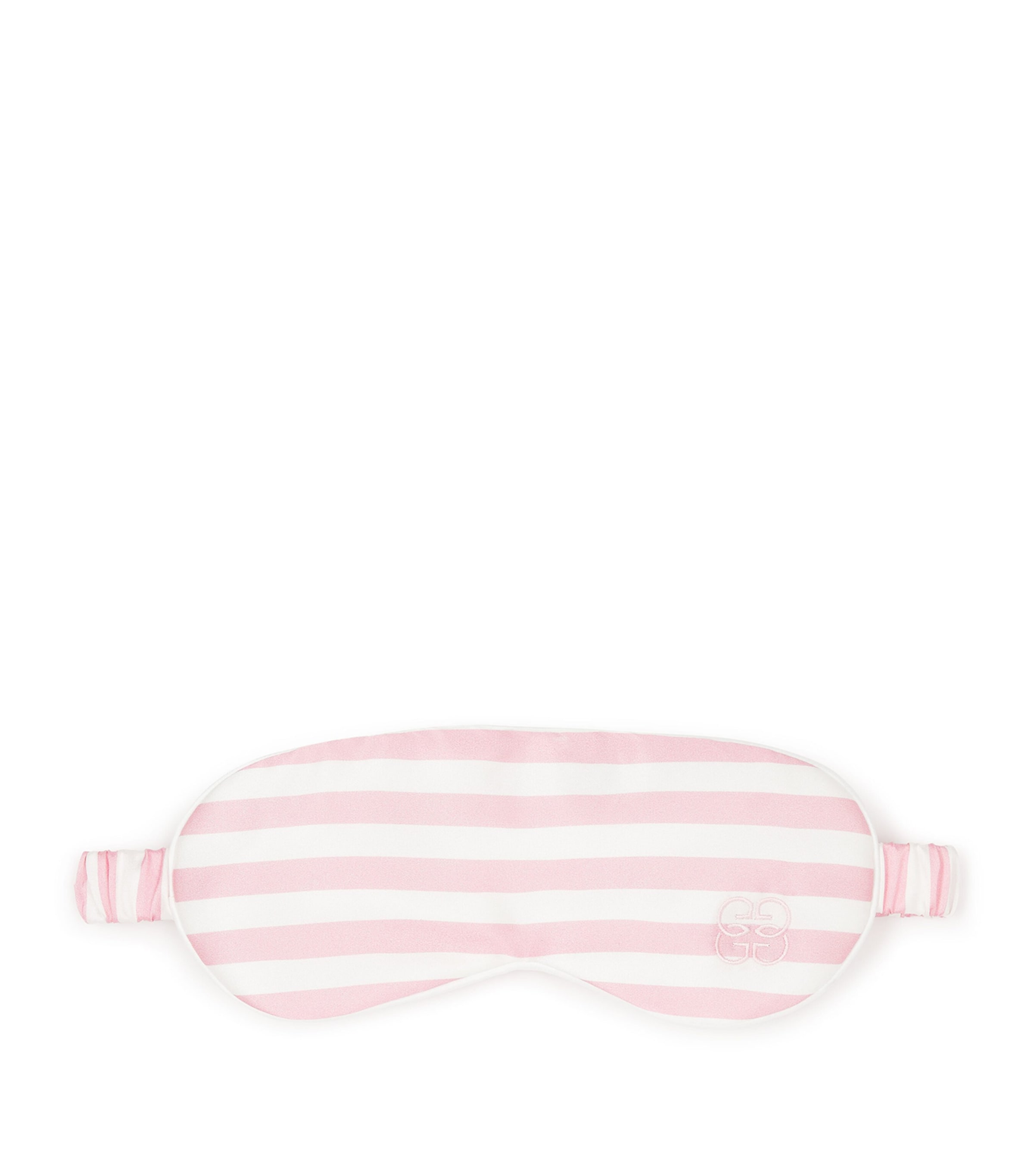 Mulberry Silk Eye Mask and Storage Pouch PINK/IVORY Image 2