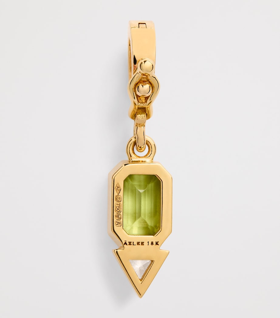 Yellow Gold, Peridot and Diamond August Charm YELLOW GOLD Image 3