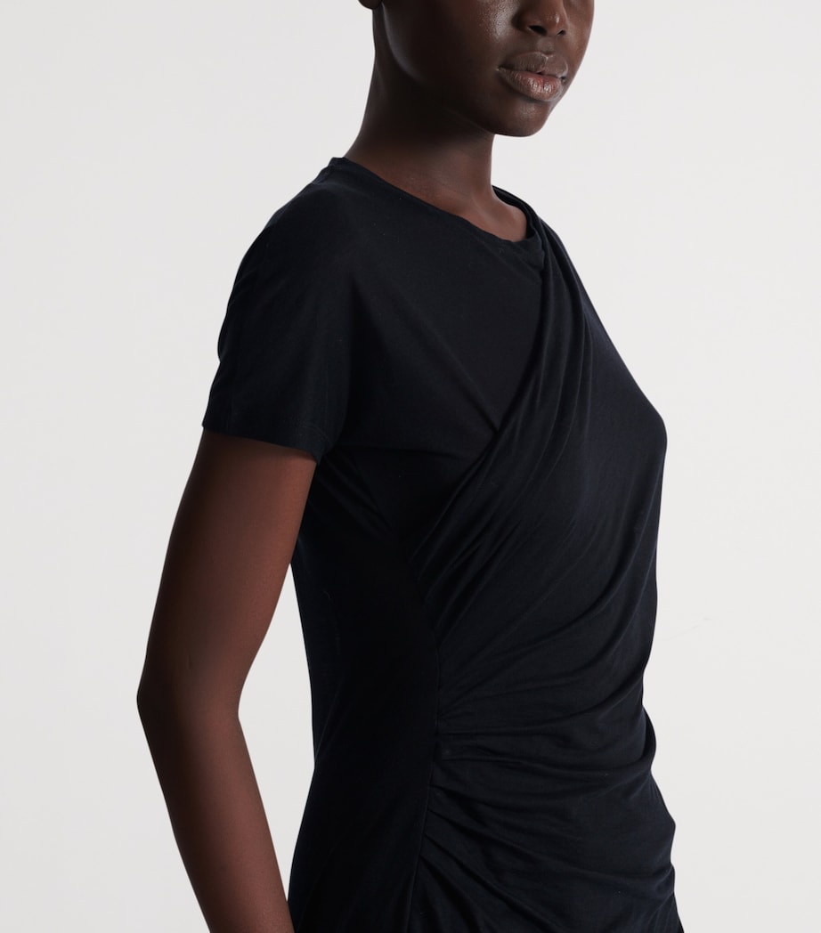 Cotton Draped T-Shirt 0PA NOIR Image 7