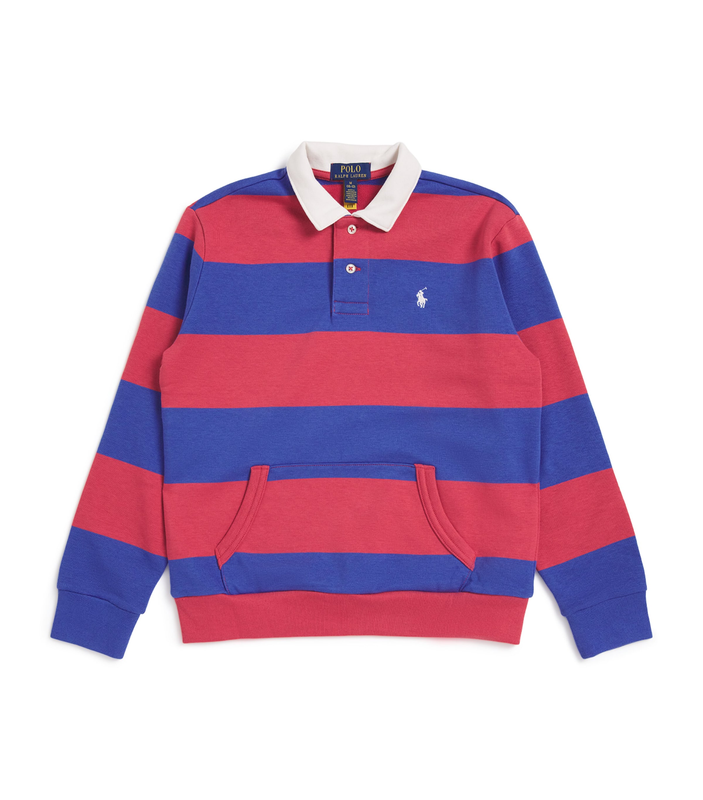 Stripe Polo Pony Rugby Polo Shirt (6-14 Years) MULTI Image 1