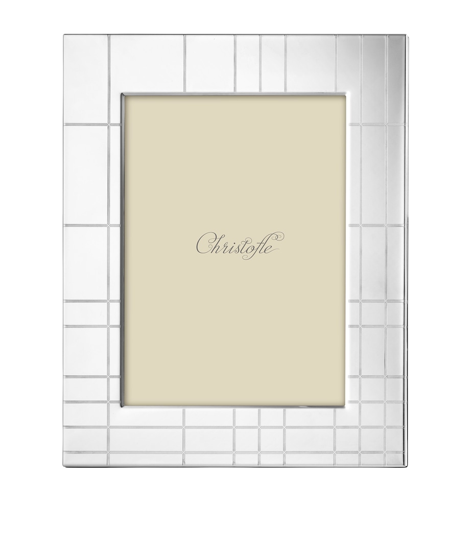 Christofle Graphik Photo Frame (9.5" x 7.5") Silver Image 1