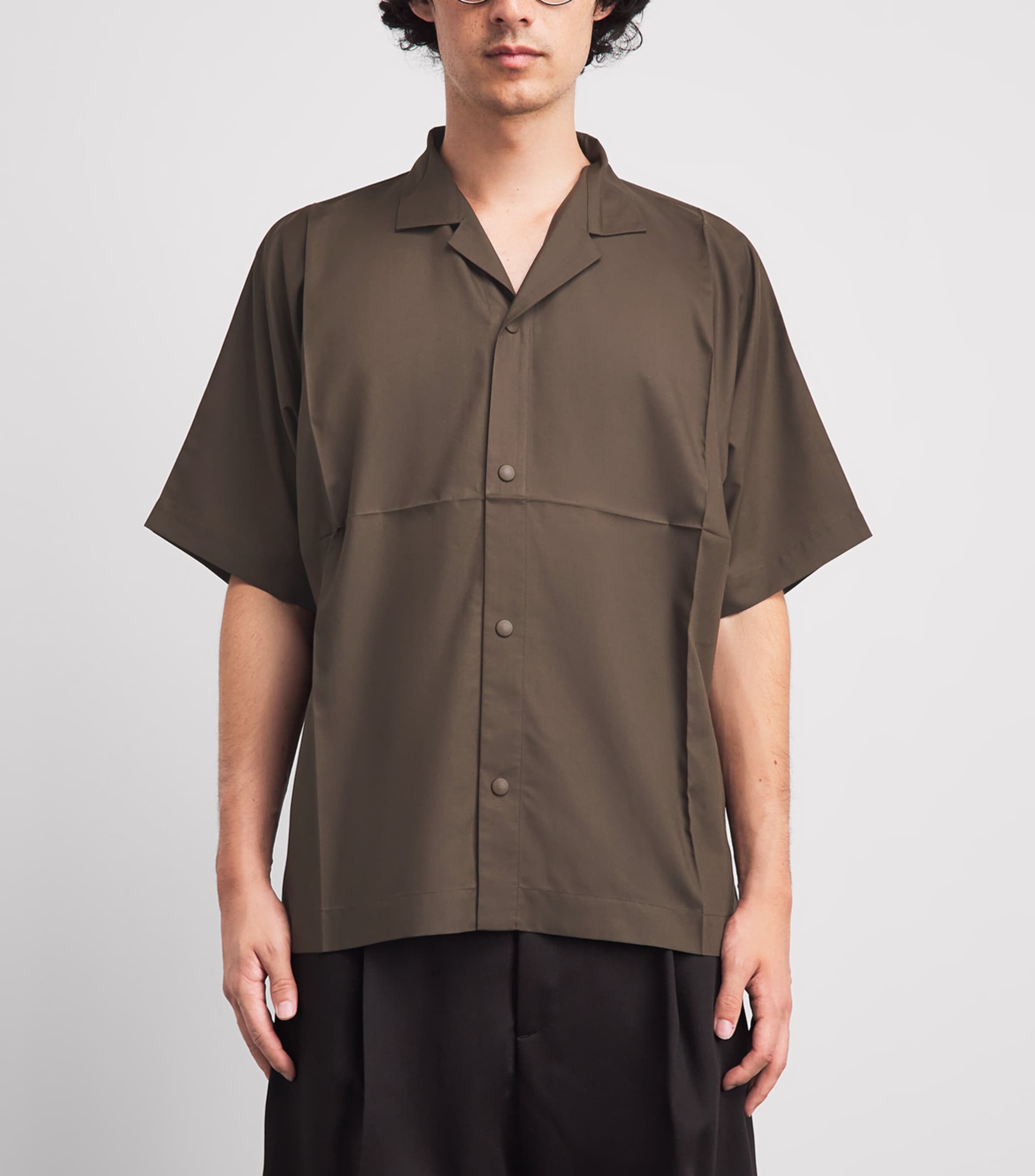 トップス IM MEN COMPACT SHIRT IM MEN Brown Short-Sleeve Compact Shirt | Harrods US