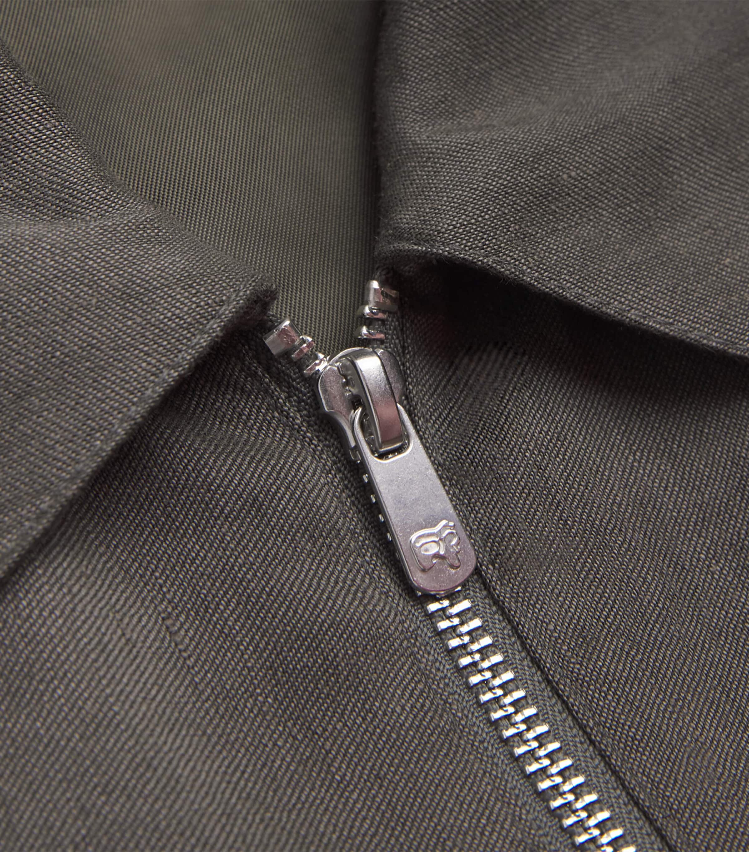 Marco Pescarolo Mens Wool-Linen Jacket Olive Image 6