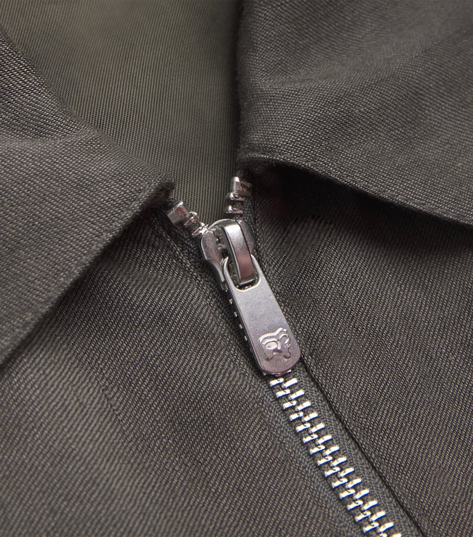 Marco Pescarolo Mens Wool-Linen Jacket Olive Image 6