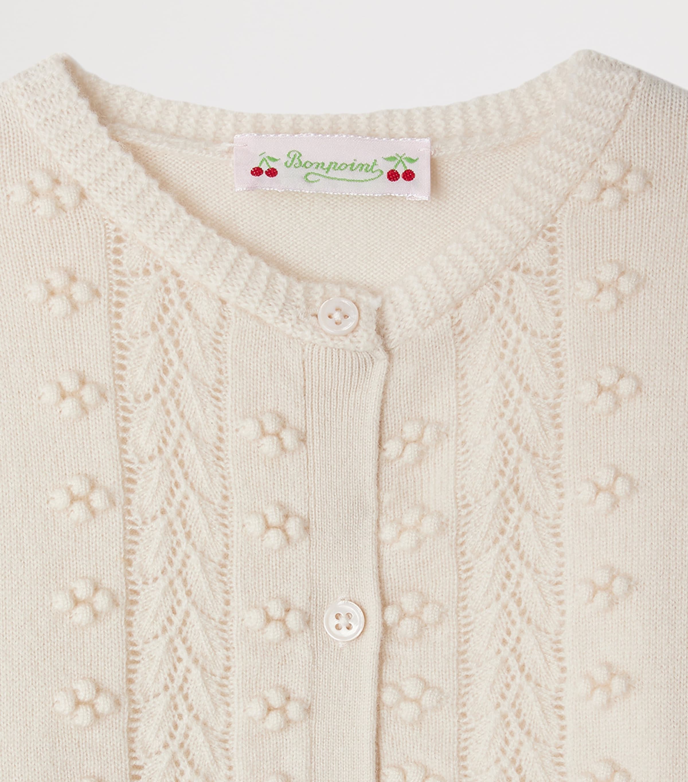 Wool-Cashmere Juka Cardigan (4-8 Years) BEIGE ROSE Image 3