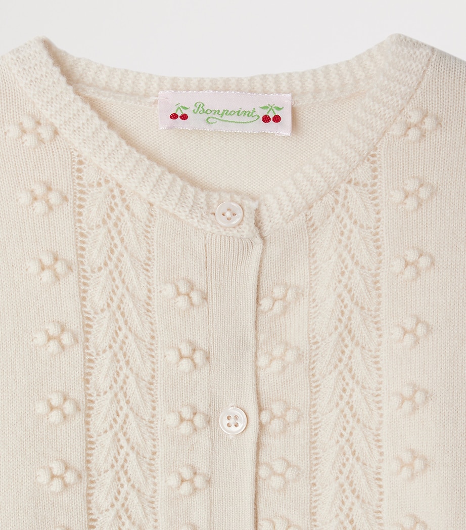 Wool-Cashmere Juka Cardigan (4-8 Years) BEIGE ROSE Image 3