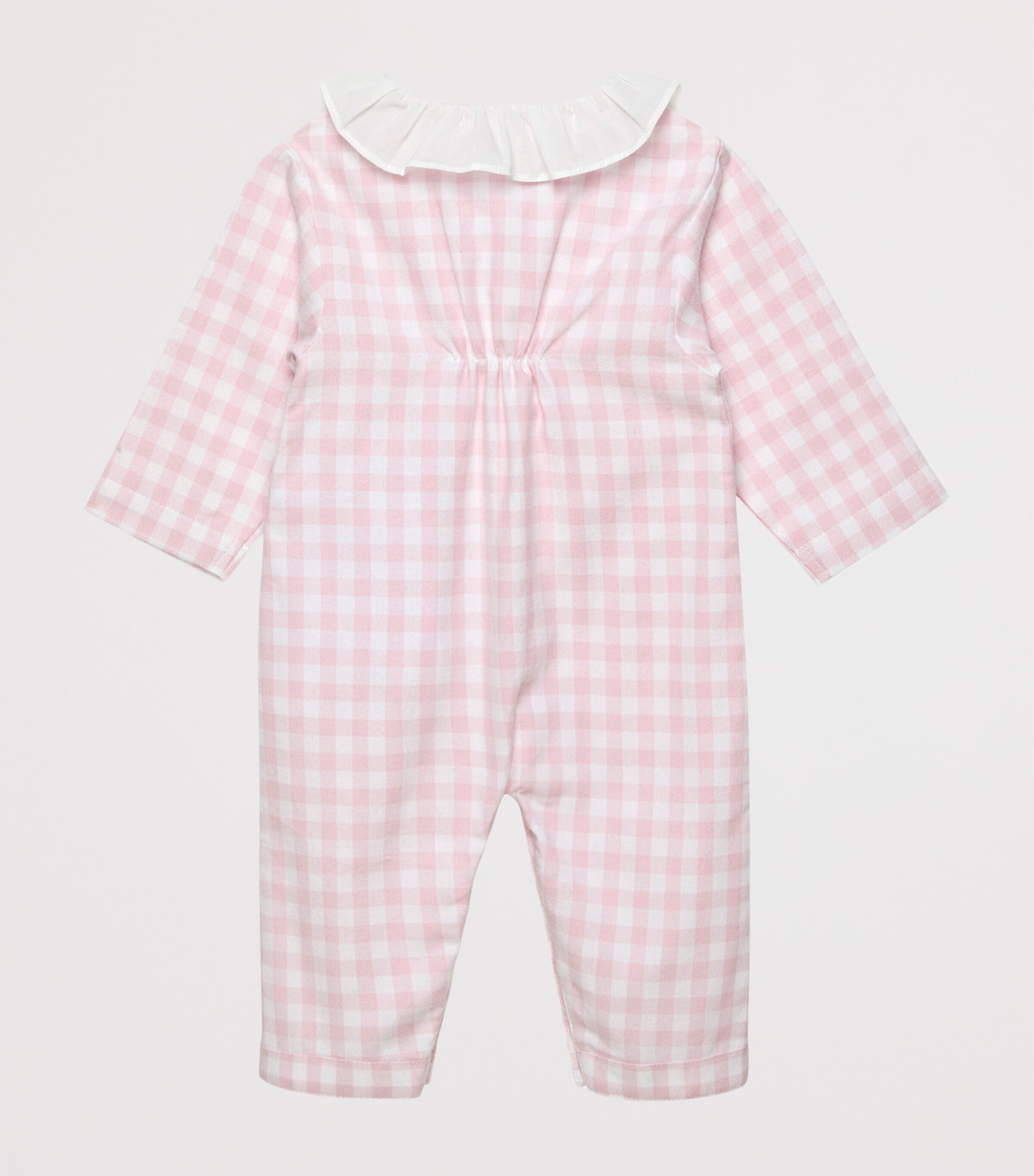 Trotters Cotton Freya Bodysuit (3-24 Months) Pale Pink Gingham Image 2