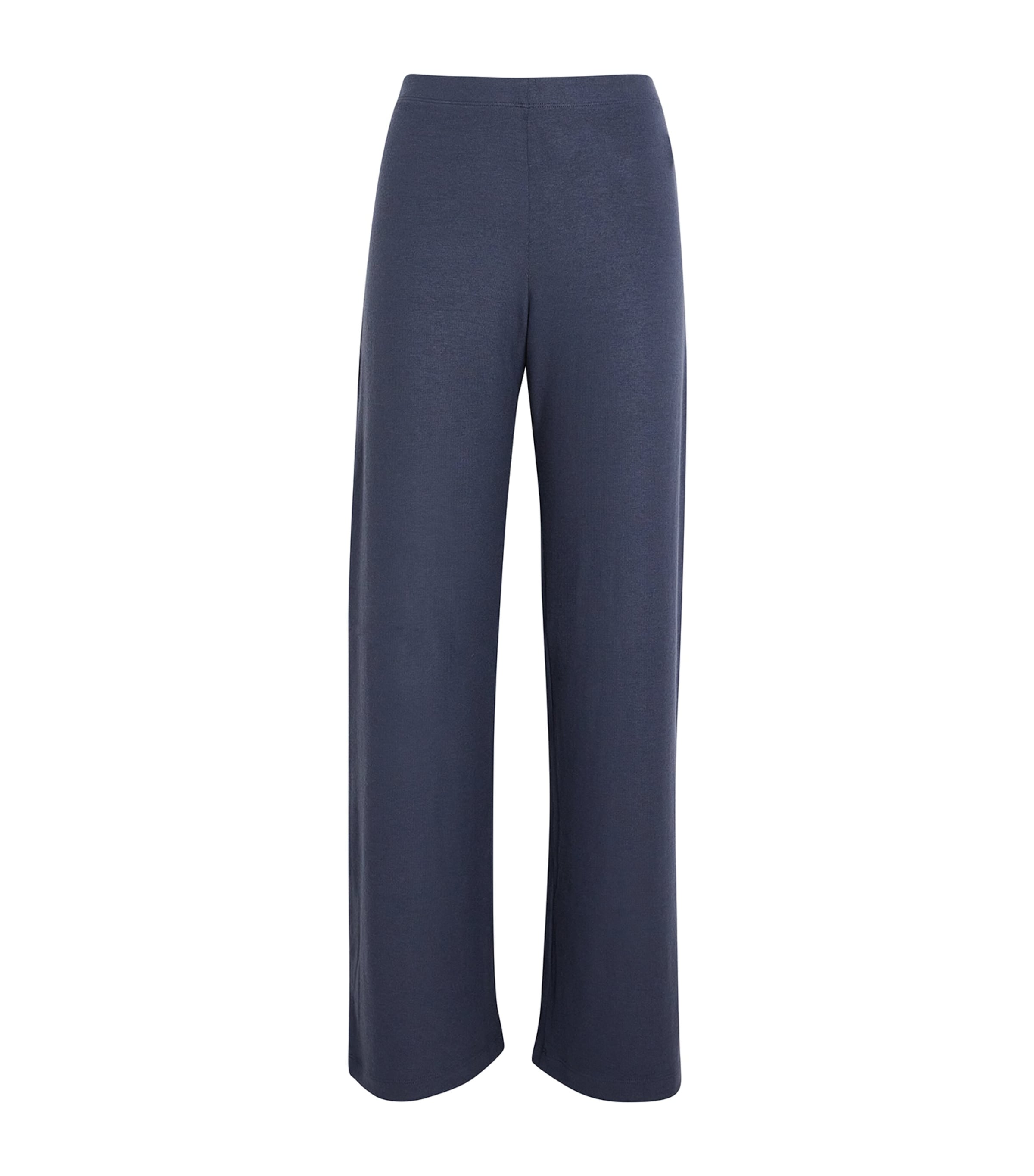 Leset Lauren Wide-leg Lounge Trousers In Blue