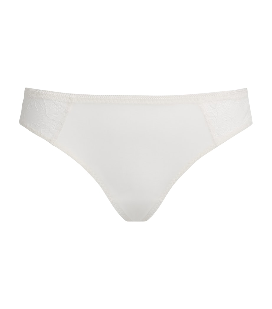 Simone Perele Womens Lace-Trim Radieuse Tanga Natural Image 1