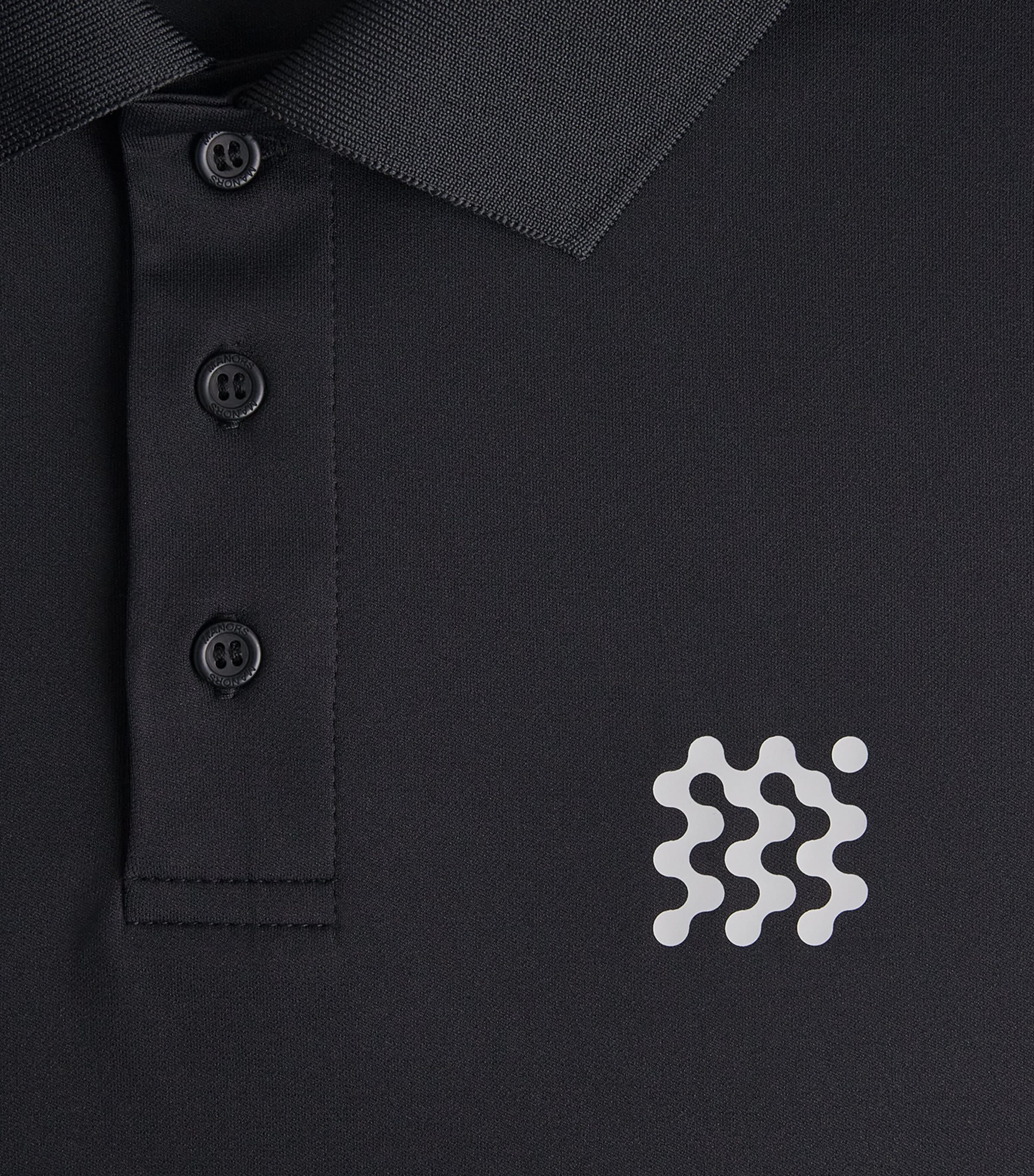 Manors Mens Course Polo Shirt Black Image 6