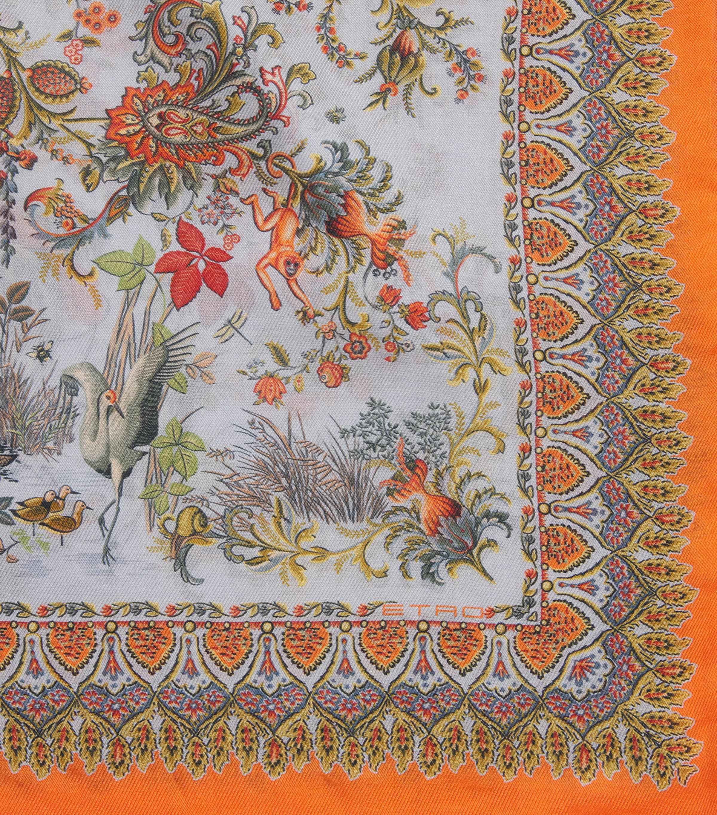 Cotton-Silk Printed Scarf X0882 Image 4