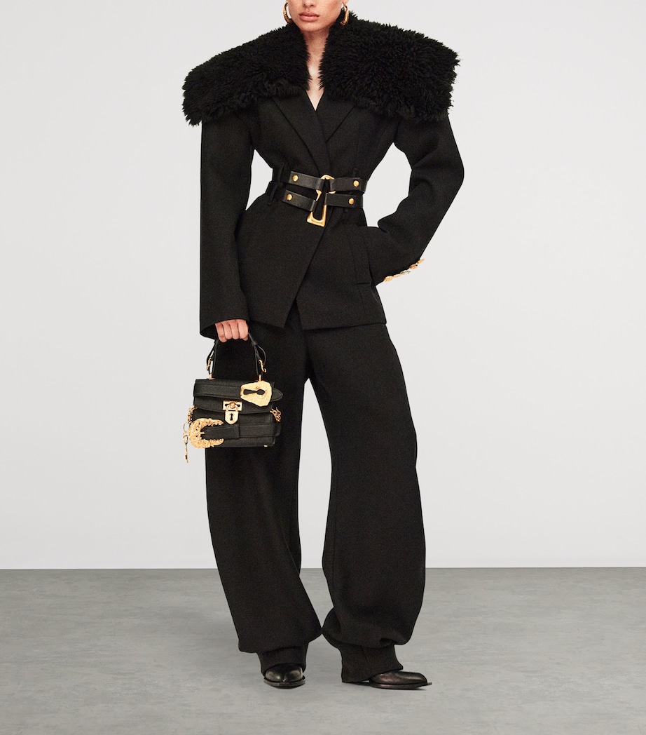 Mini Leather Belts Soft Secret Top-Handle Bag 999 BLACK Image 4