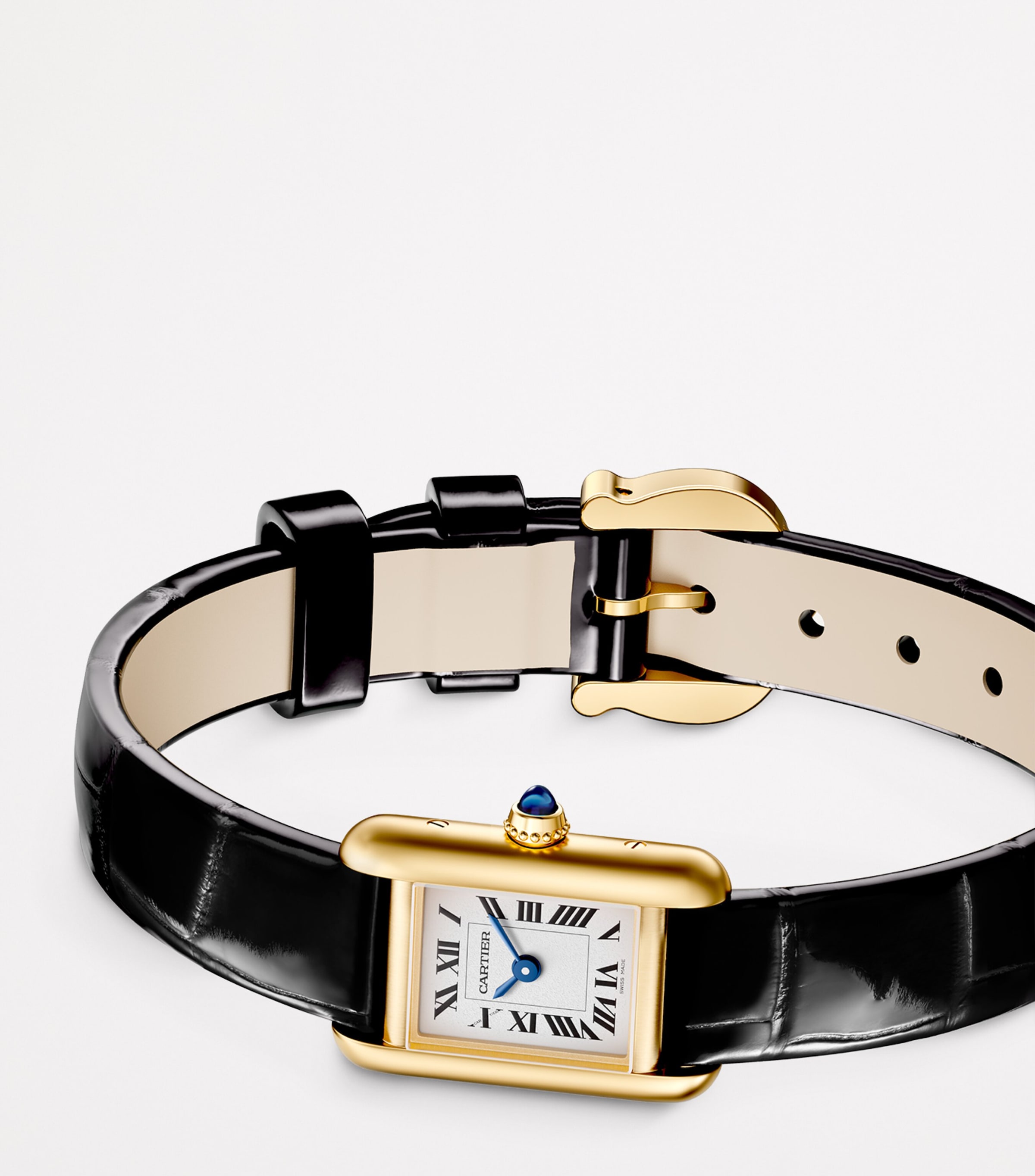 Cartier Mini Yellow Gold Tank Louis Cartier Watch 24mm Silver Image 6