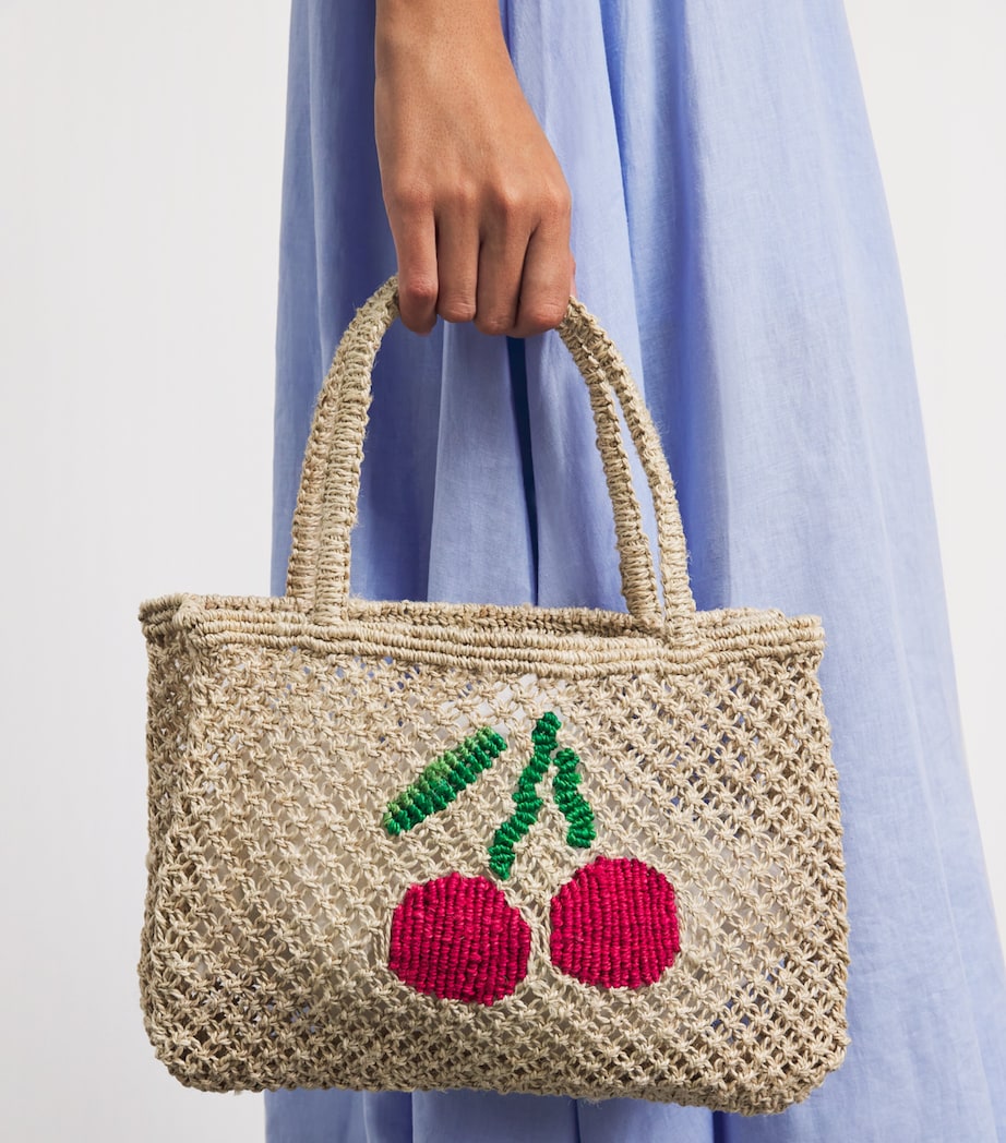 the Jacksons Jute Cherry Tracey Tote Bag Natural/multi Image 4
