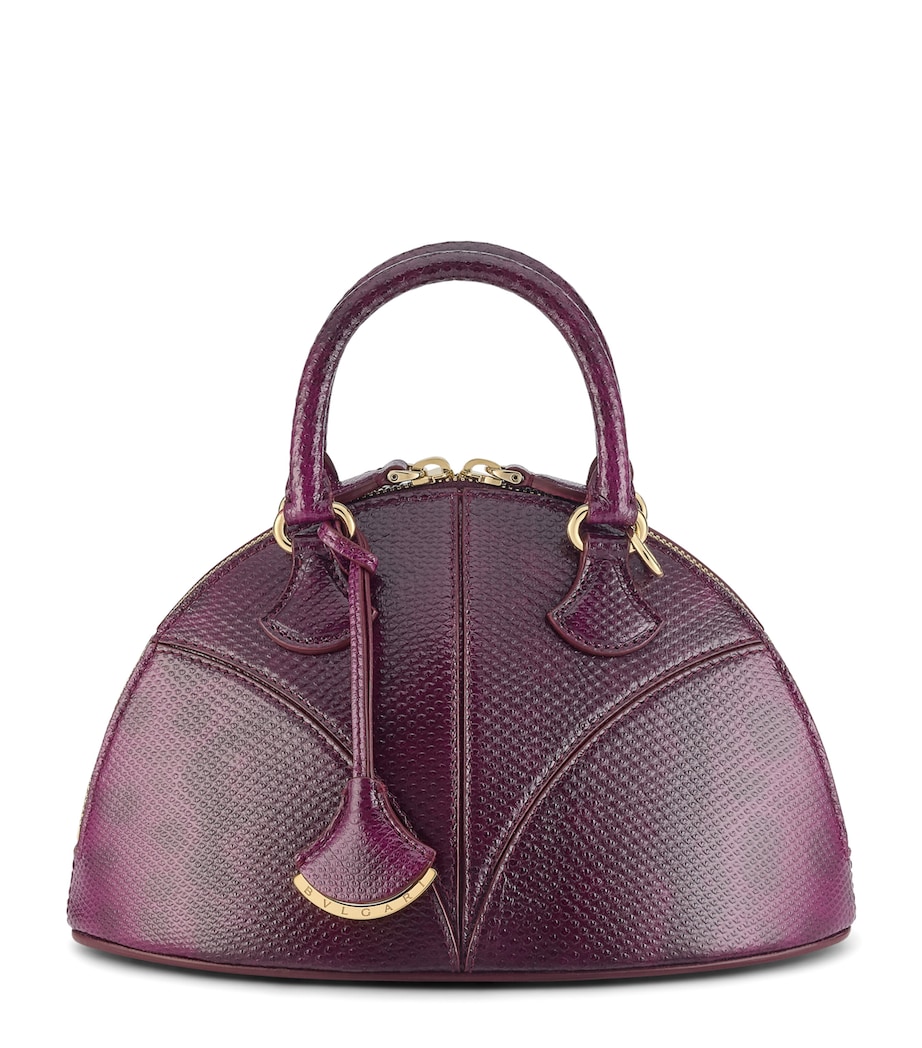 Bvlgari Small Leather Marquise Top-Handle Bag Purple Image 1