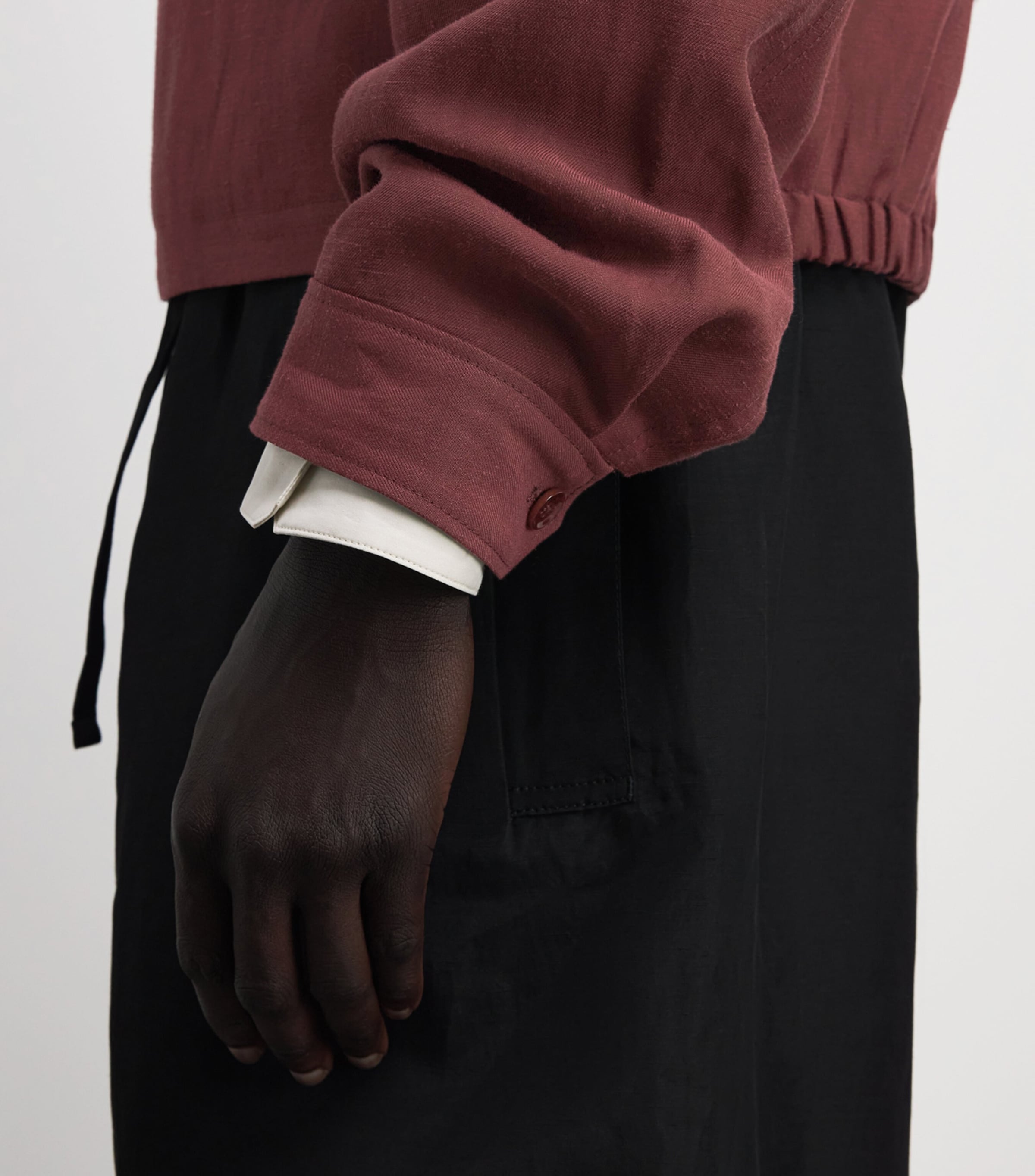 Lemaire Mens Gabardine Cropped Jacket Porto/ Image 3