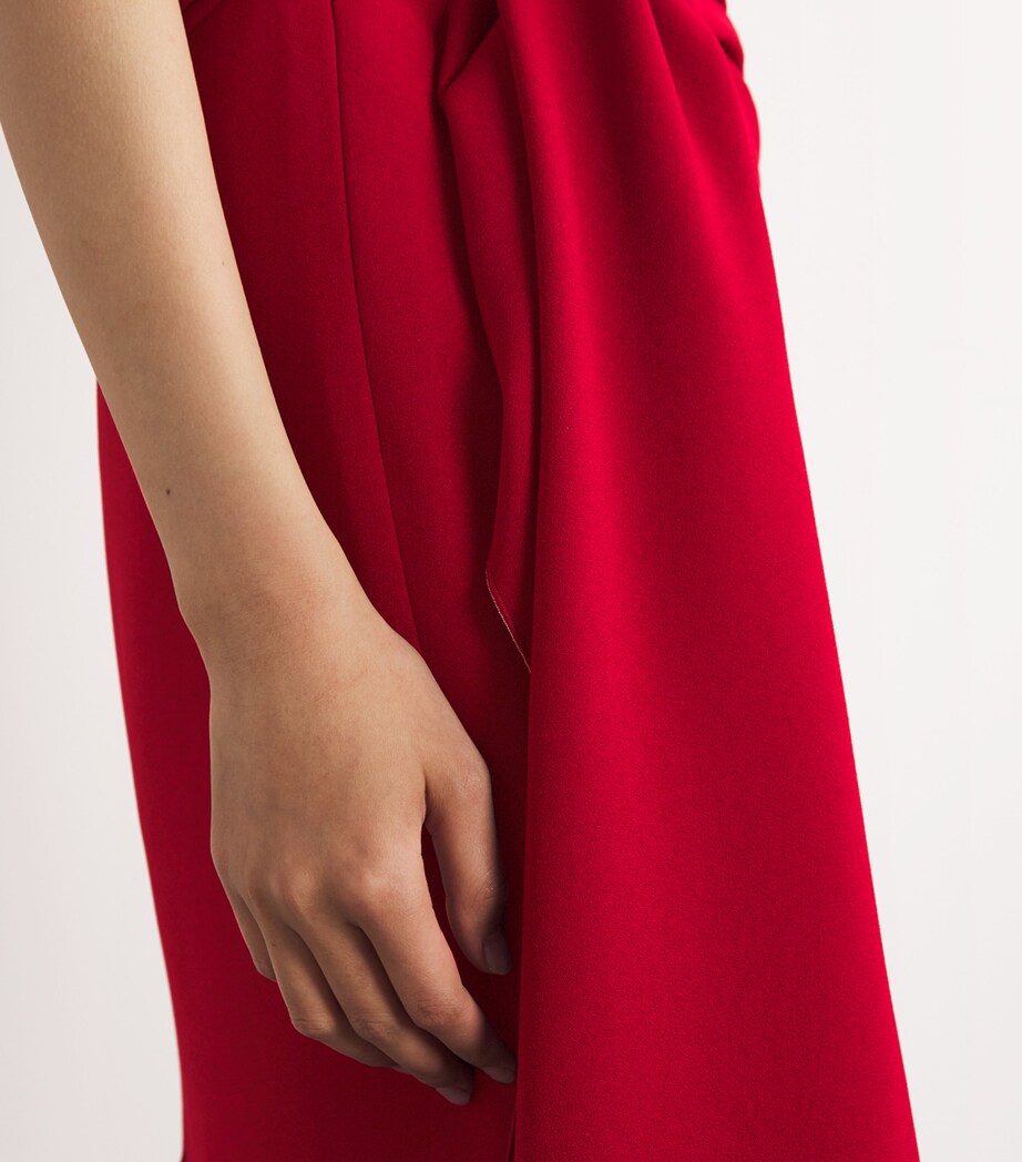 Roksanda Womens Elham Midi Dress Crimson /celadon Image 6