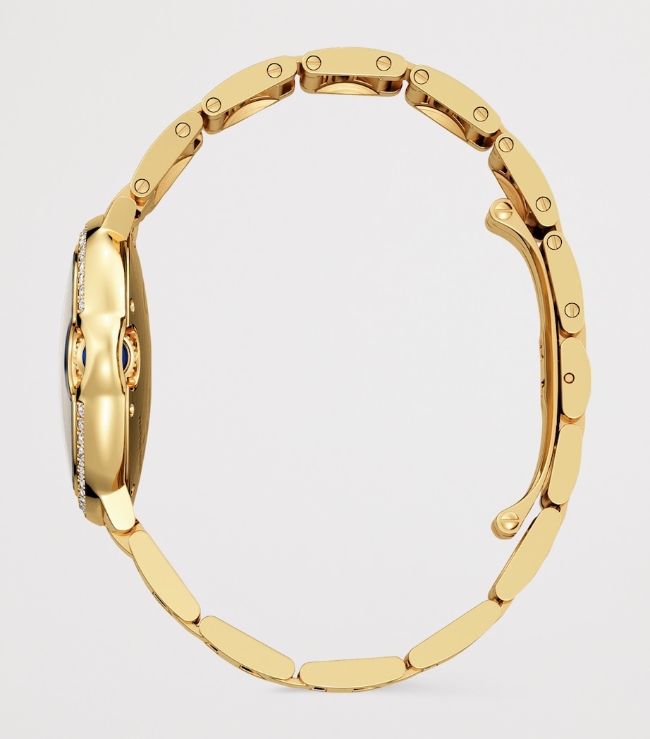 Yellow Gold and Diamond Ballon Bleu de Cartier Watch 33mm SILVERED Image 3