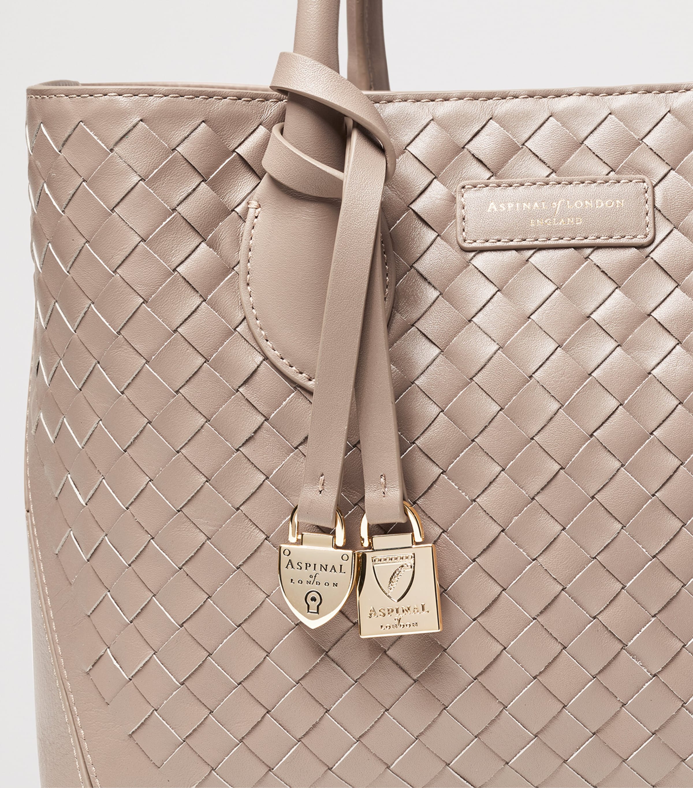 Aspinal Of London Midi Leather London Tote Bag Moleskin Image 6