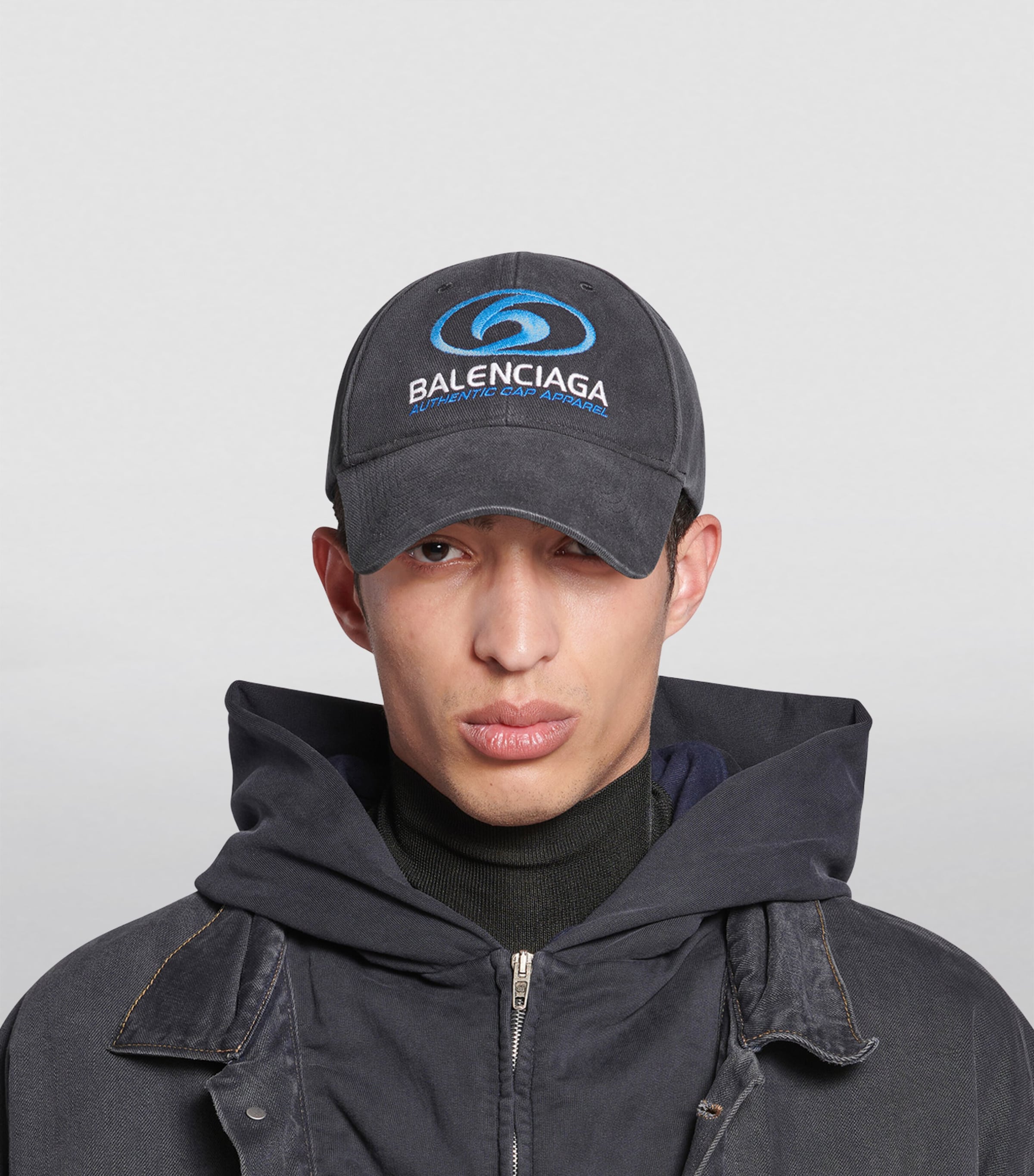 Balenciaga Black Logo Surfer Cap | Harrods US
