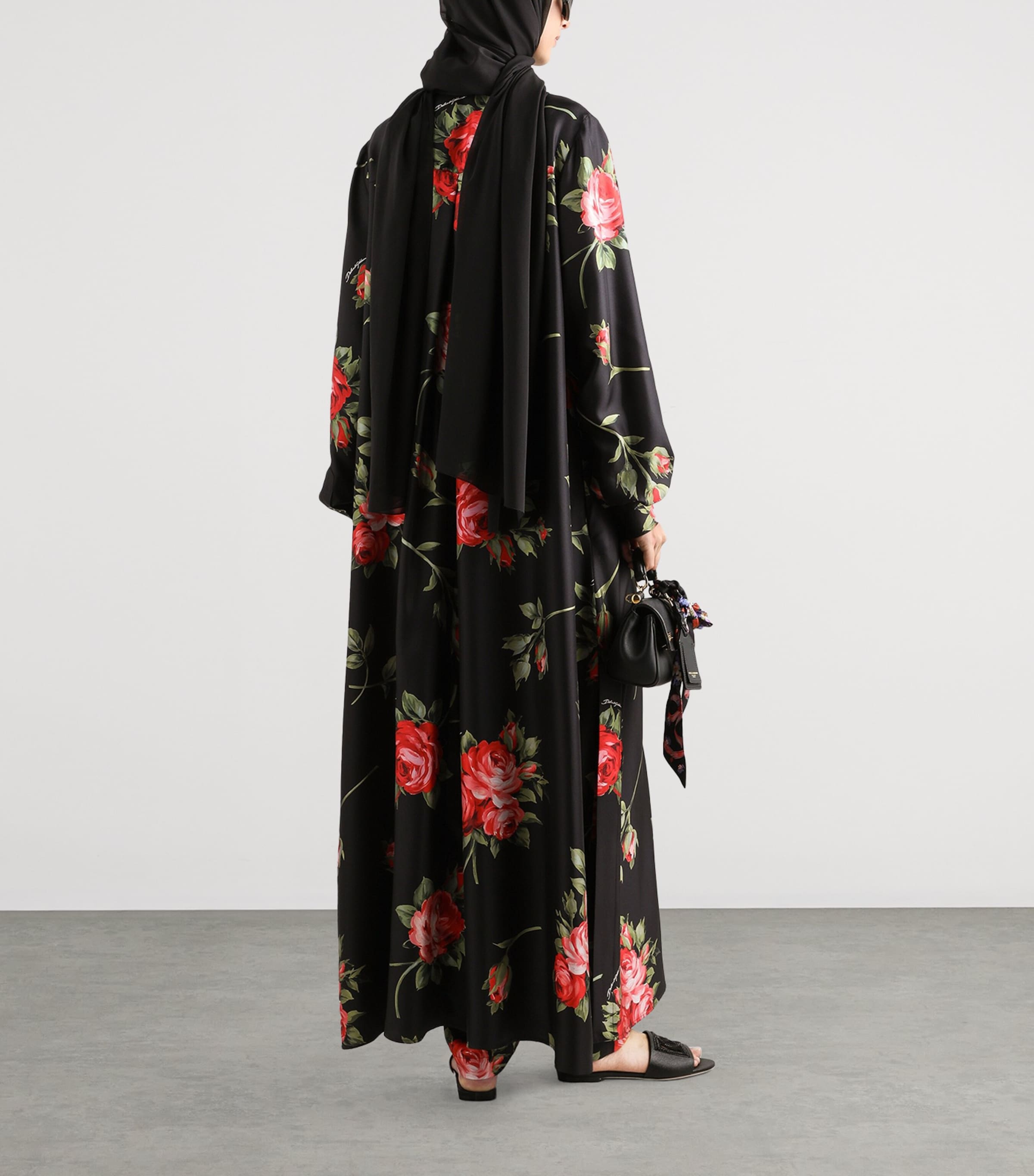 Dolce&Gabbana Womens Silk Floral Print Maxi Shirt Dress Bouq Image 4