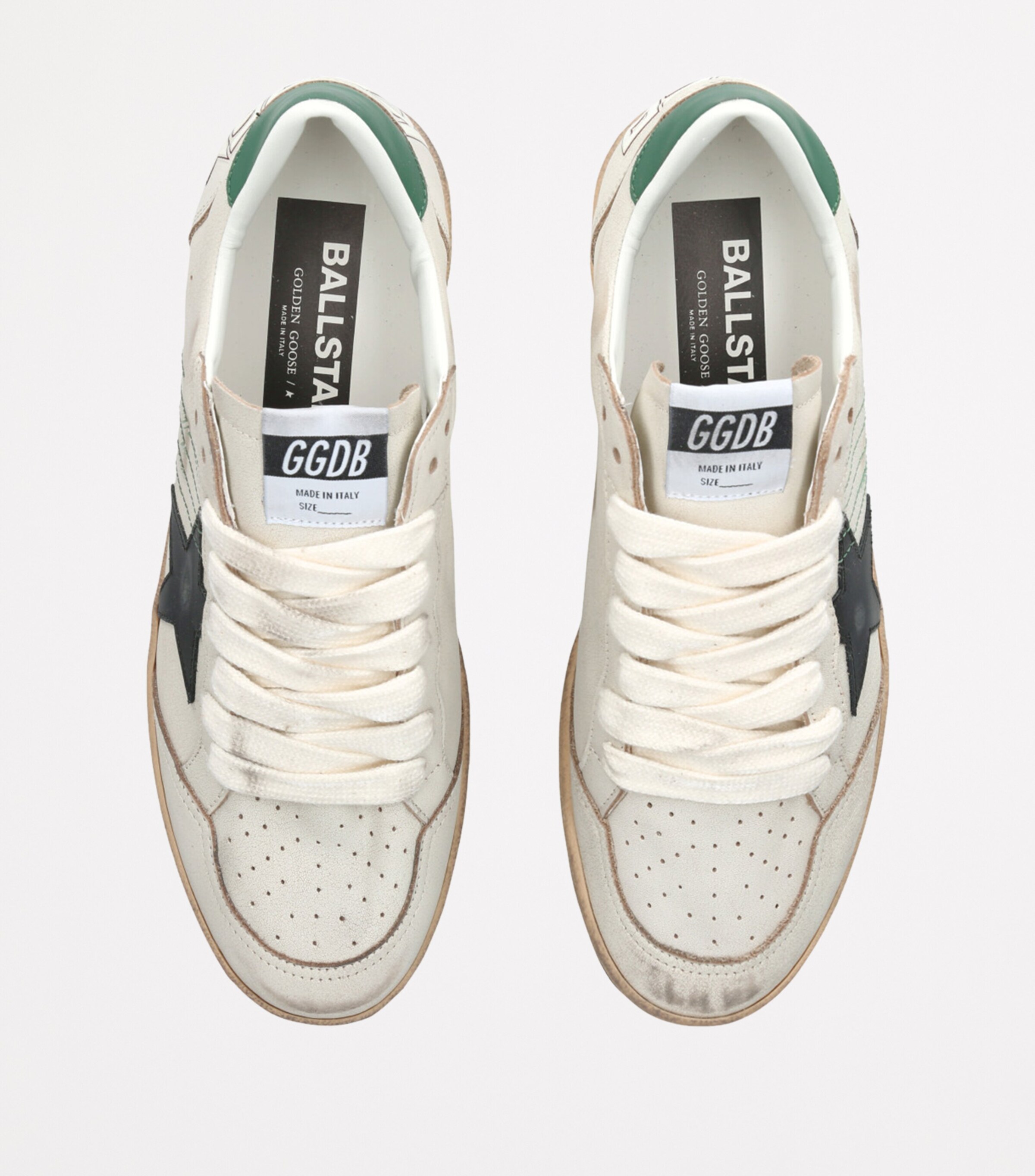 Leather Ballstar Sneakers WHITE/BLK Image 4